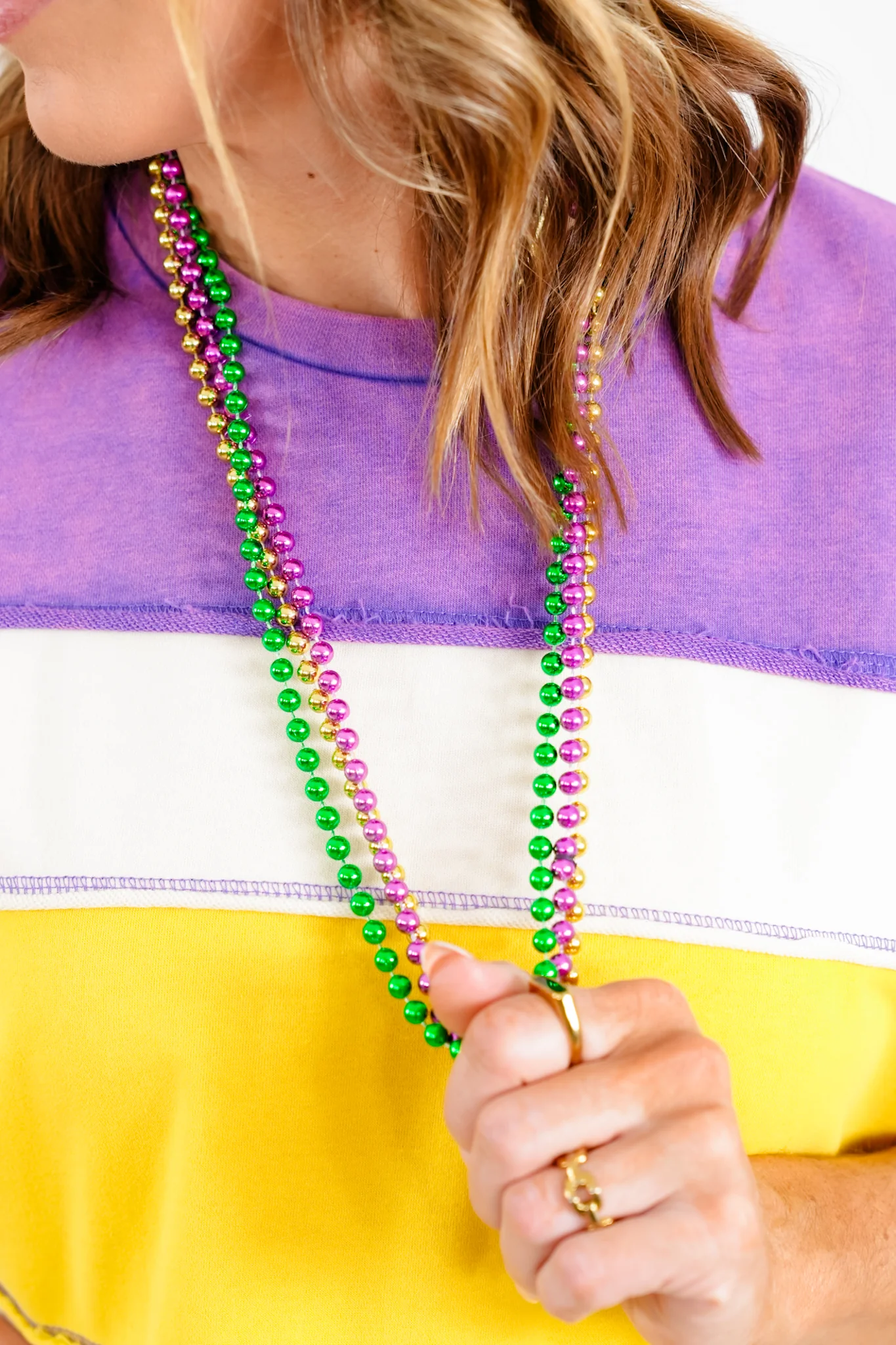 Aapparella Mardi Gras Long Beaded Necklace Set - Image 3