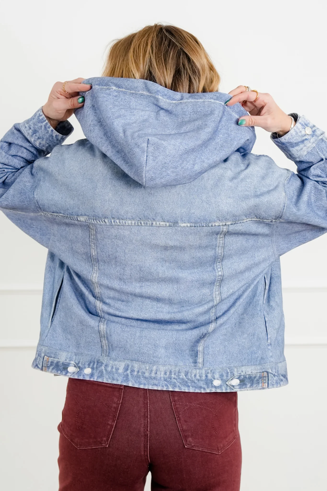 Acid Print Long Sleeve Hooded Button Down Jacket - Image 5