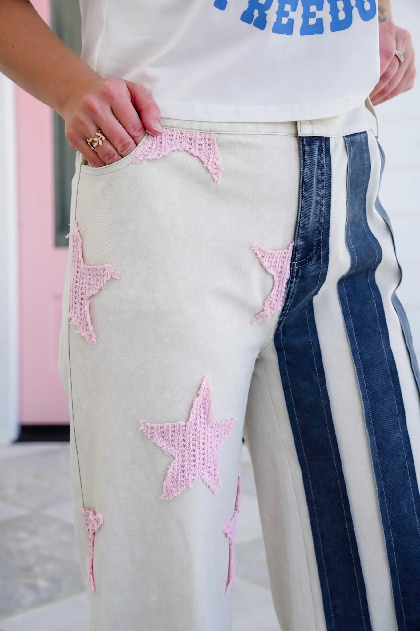American Flag Patchwork Pants - Image 4