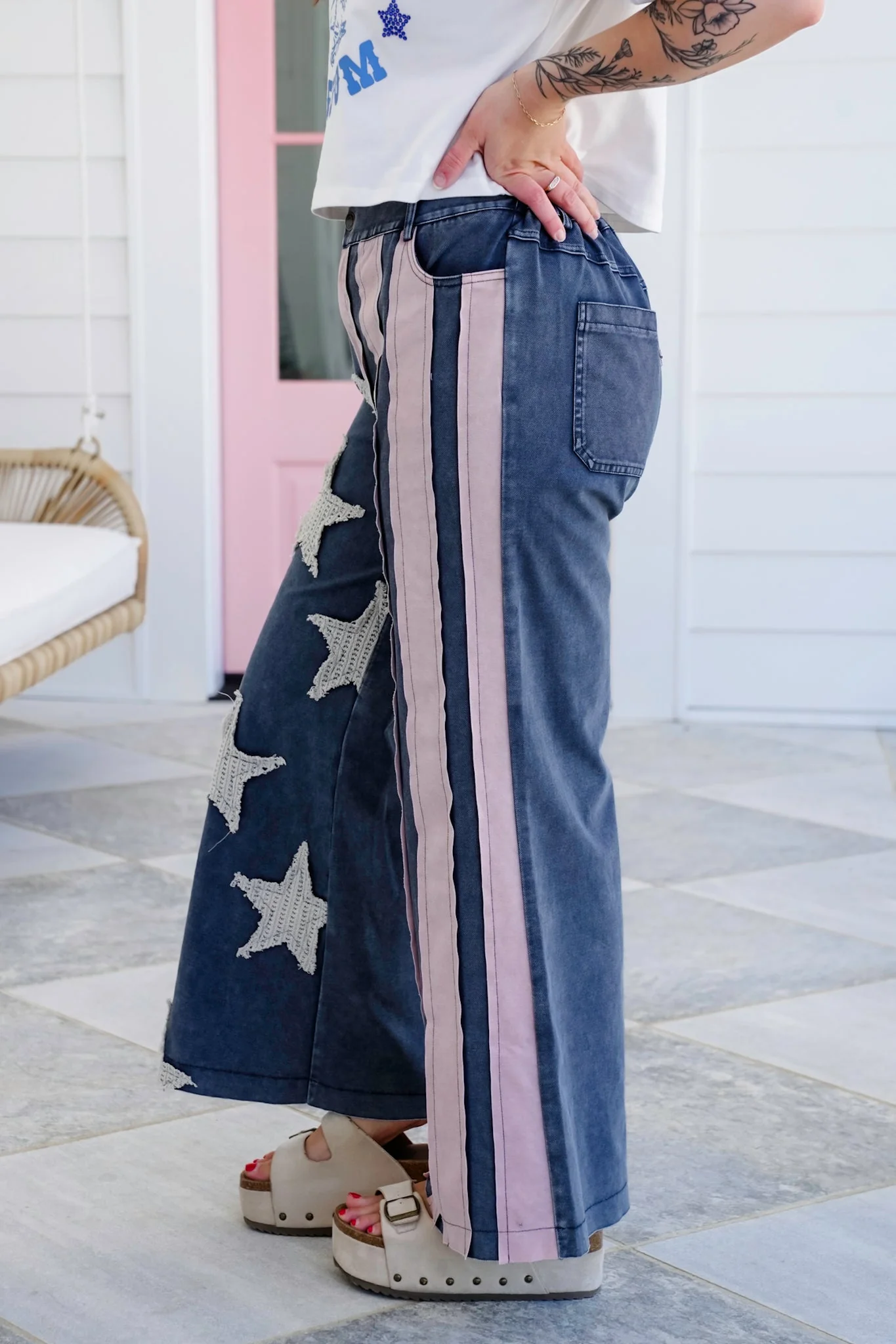 American Flag Patchwork Pants - Image 6