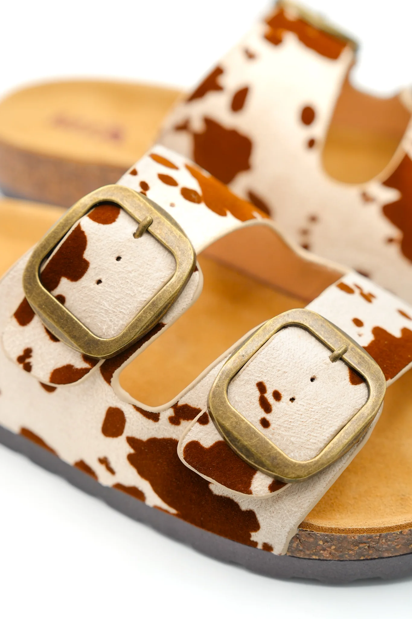 MIA Animal Print Double Buckle Cork Footbed Sandal - Image 3