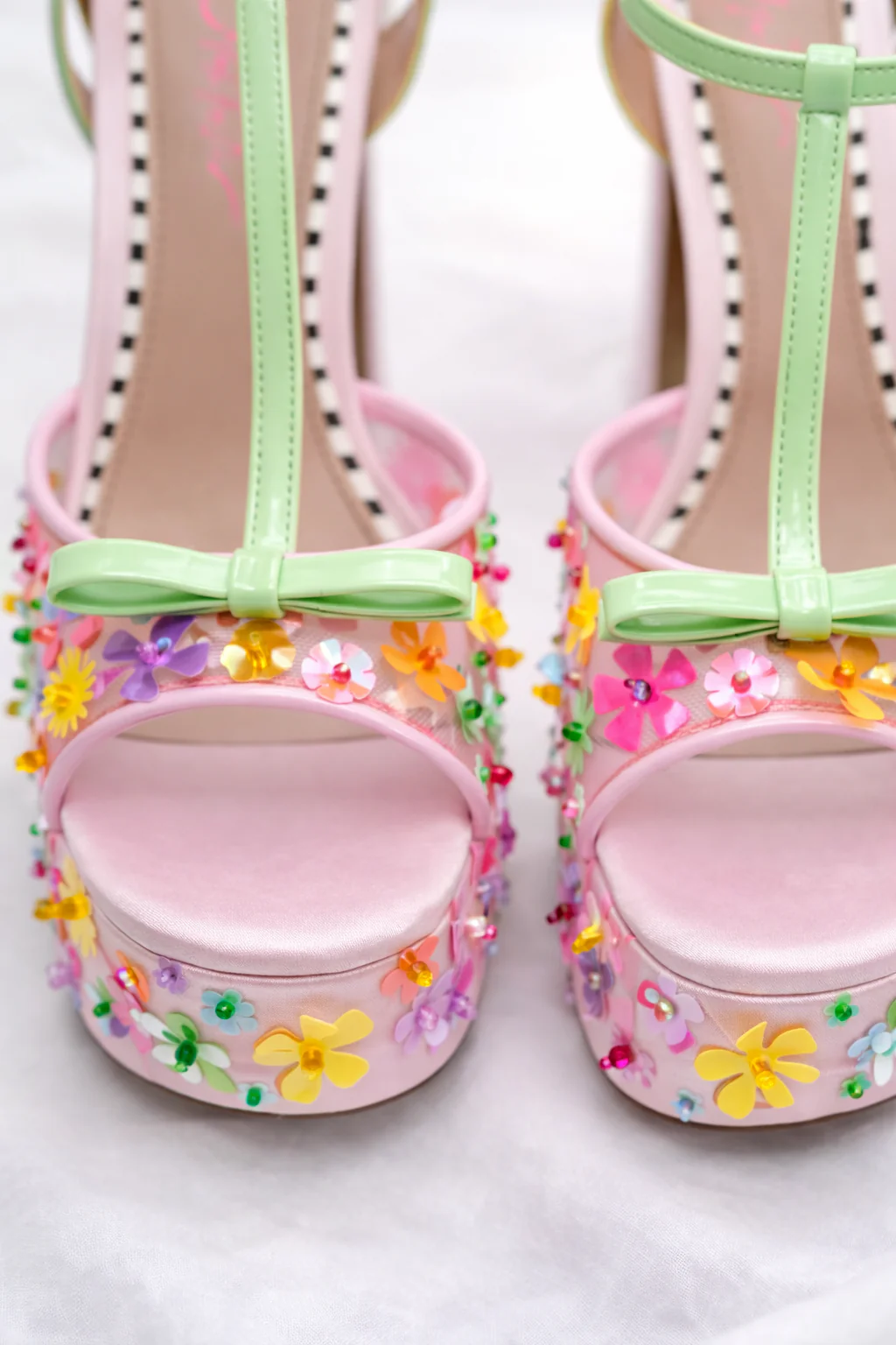 Betsey Johnson Floral Embellished Platform Block Heel - Image 3
