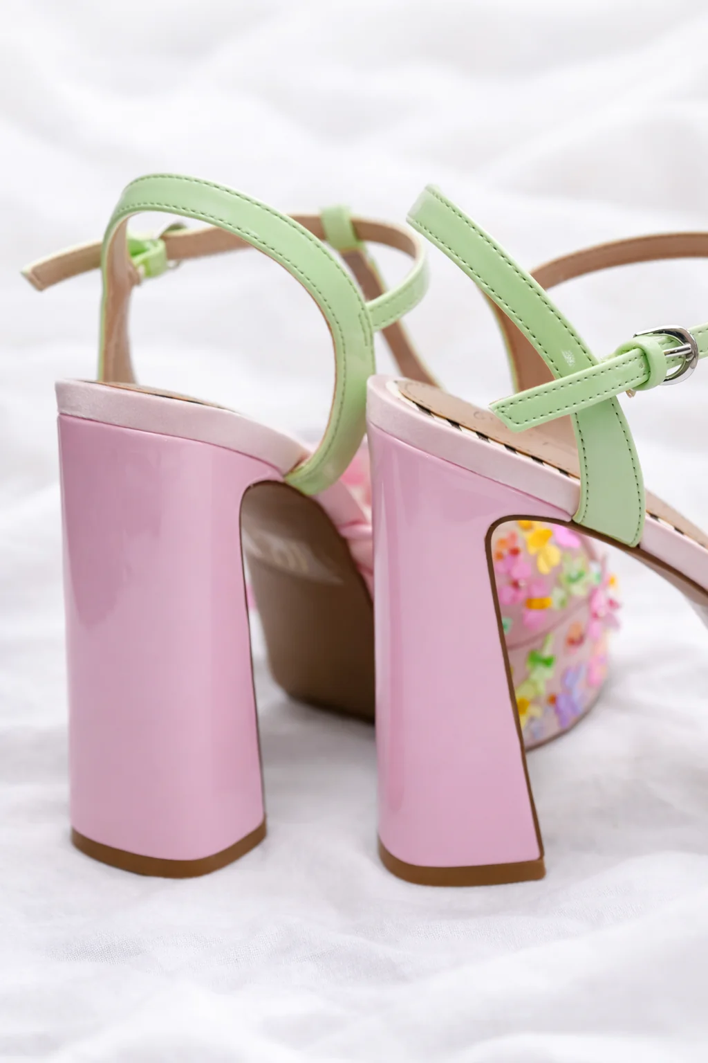 Betsey Johnson Floral Embellished Platform Block Heel - Image 4