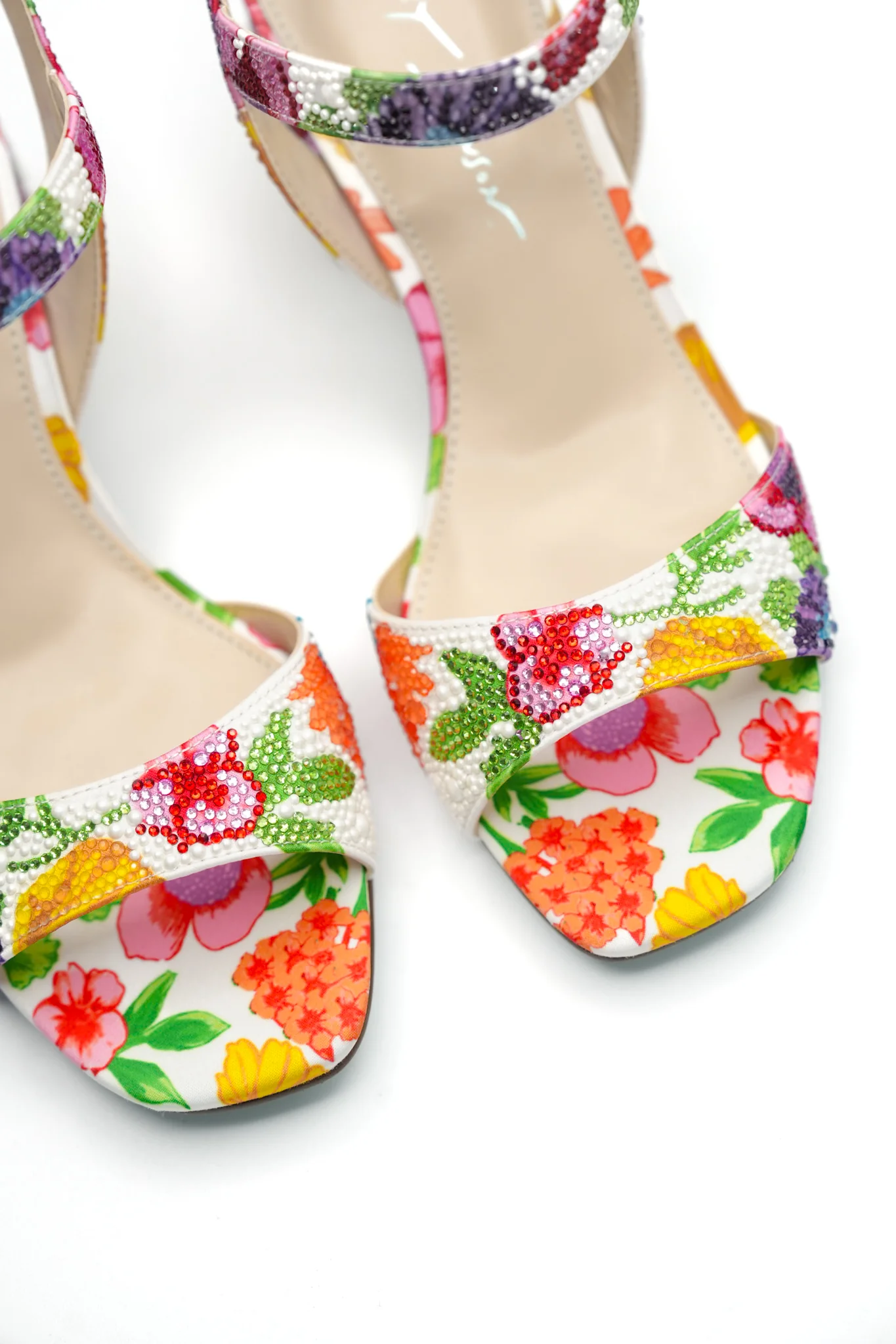 Betsey Johnson Rhinestone Floral Heel Sandal - Image 2