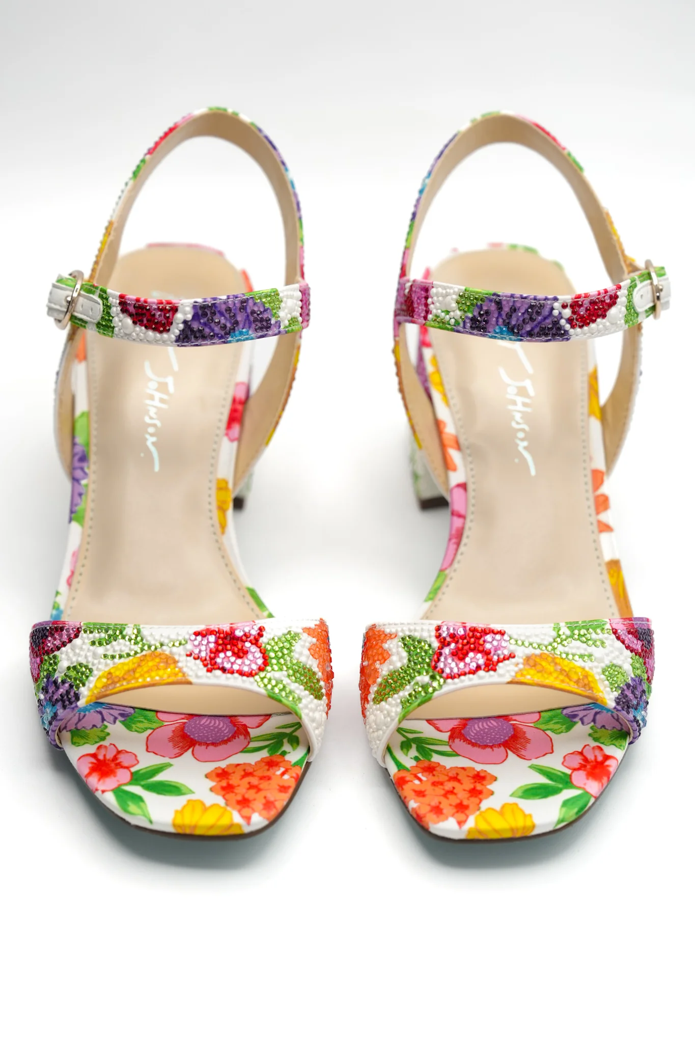 Betsey Johnson Rhinestone Floral Heel Sandal - Image 5
