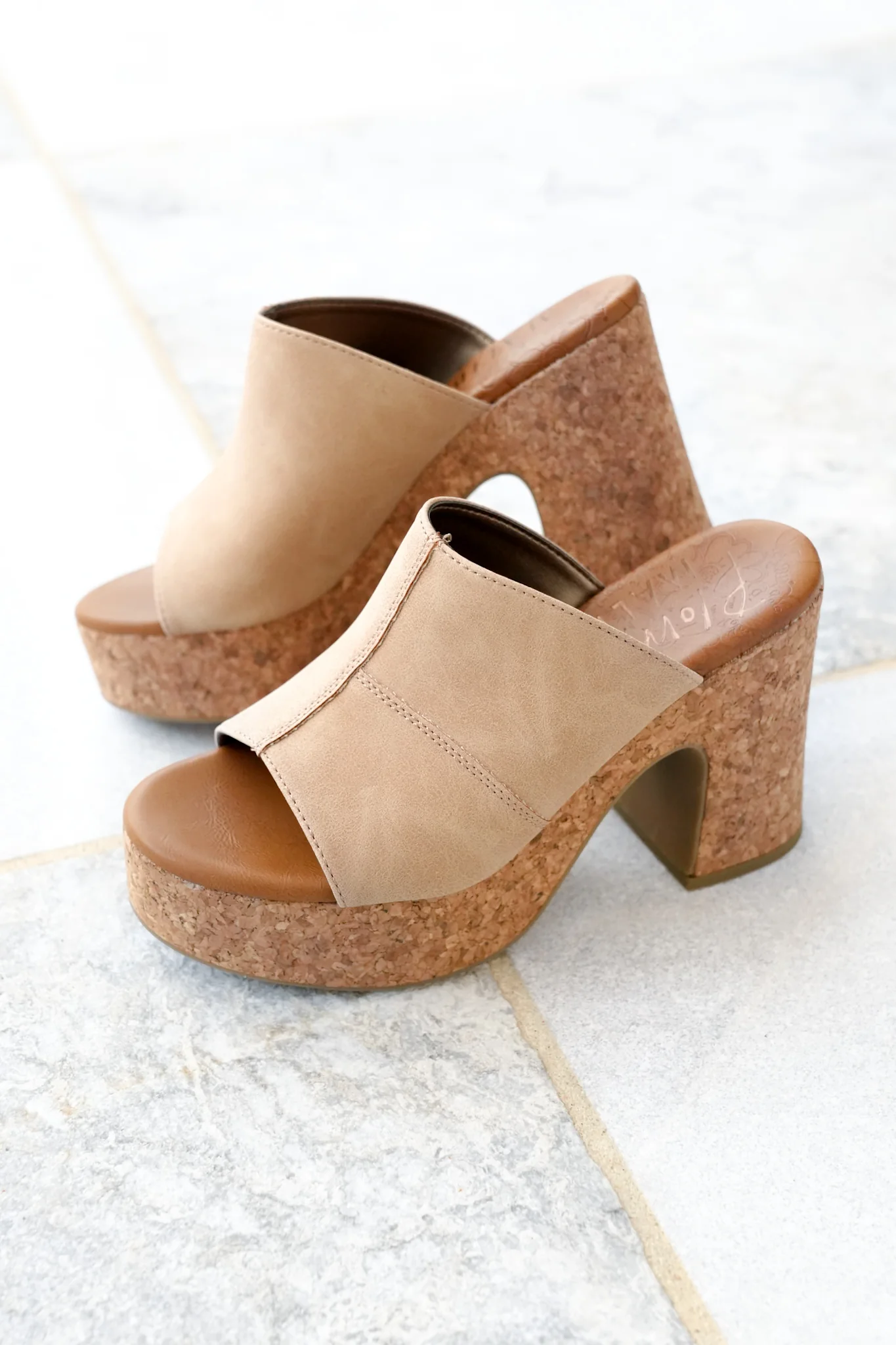 Restock! Blowfish Poznan Chunky Cork Platform Heel Slides - Image 4