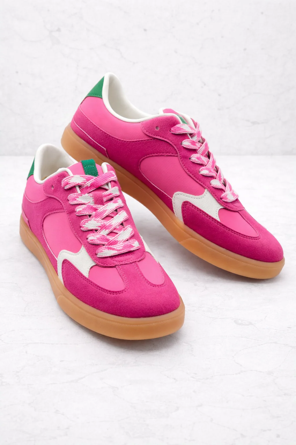 Blowfish Retro Suede Panel Lace-Up Sneakers with Gum Sole - Image 2