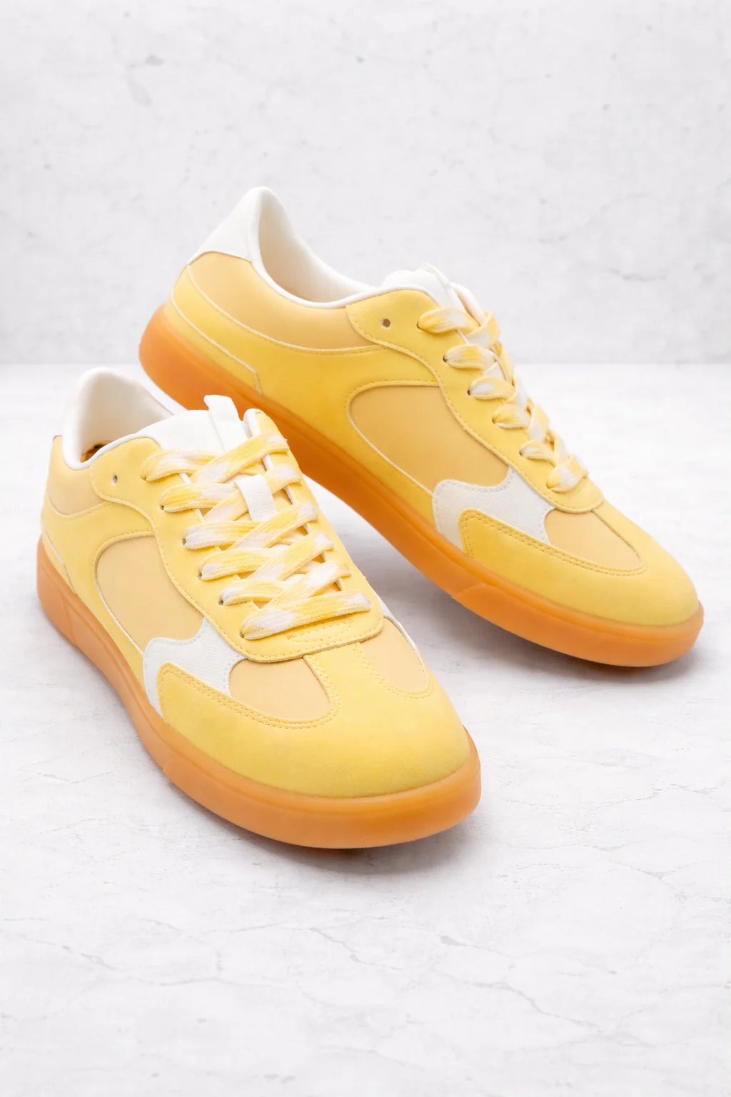 Blowfish Retro Suede Panel Lace-Up Sneakers with Gum Sole - Image 3