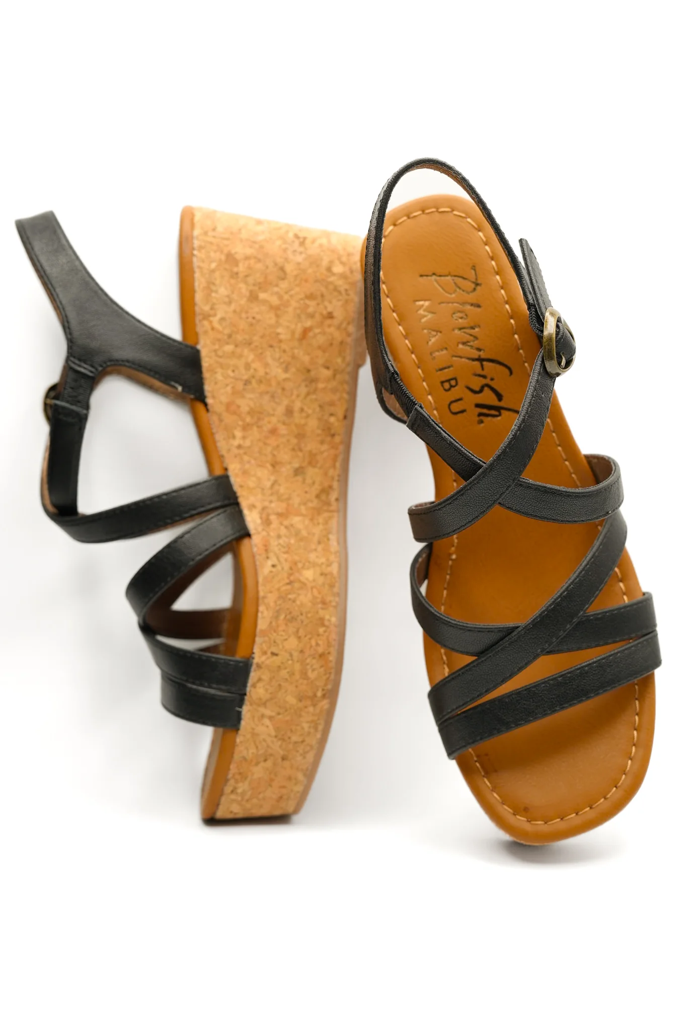 Blowfish Vegan Leather Strappy Wedge Sandal - Image 4