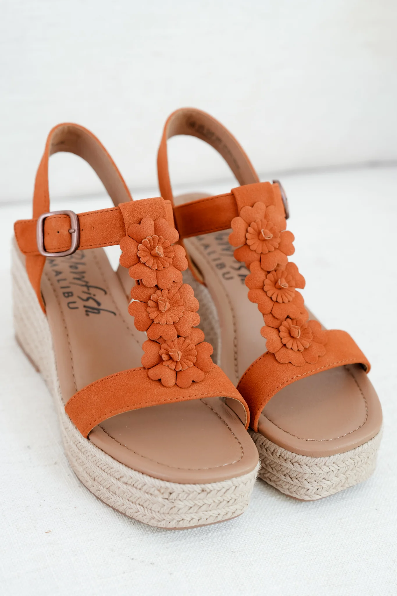 Blowfish Braided Raffia Platform Wedge Sandal with Floral Detail - Image 5