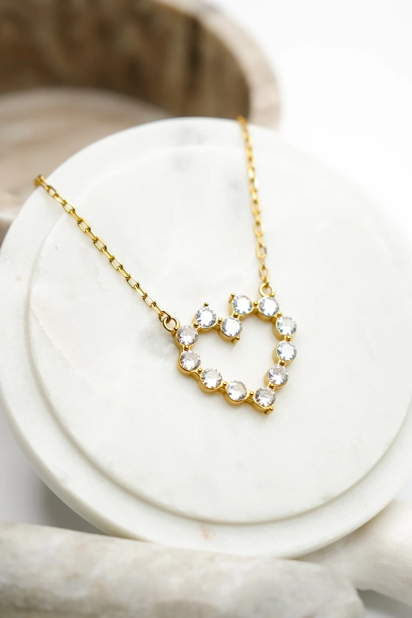 Chansutt Pearls Large Diamond Heart Necklace - Image 2
