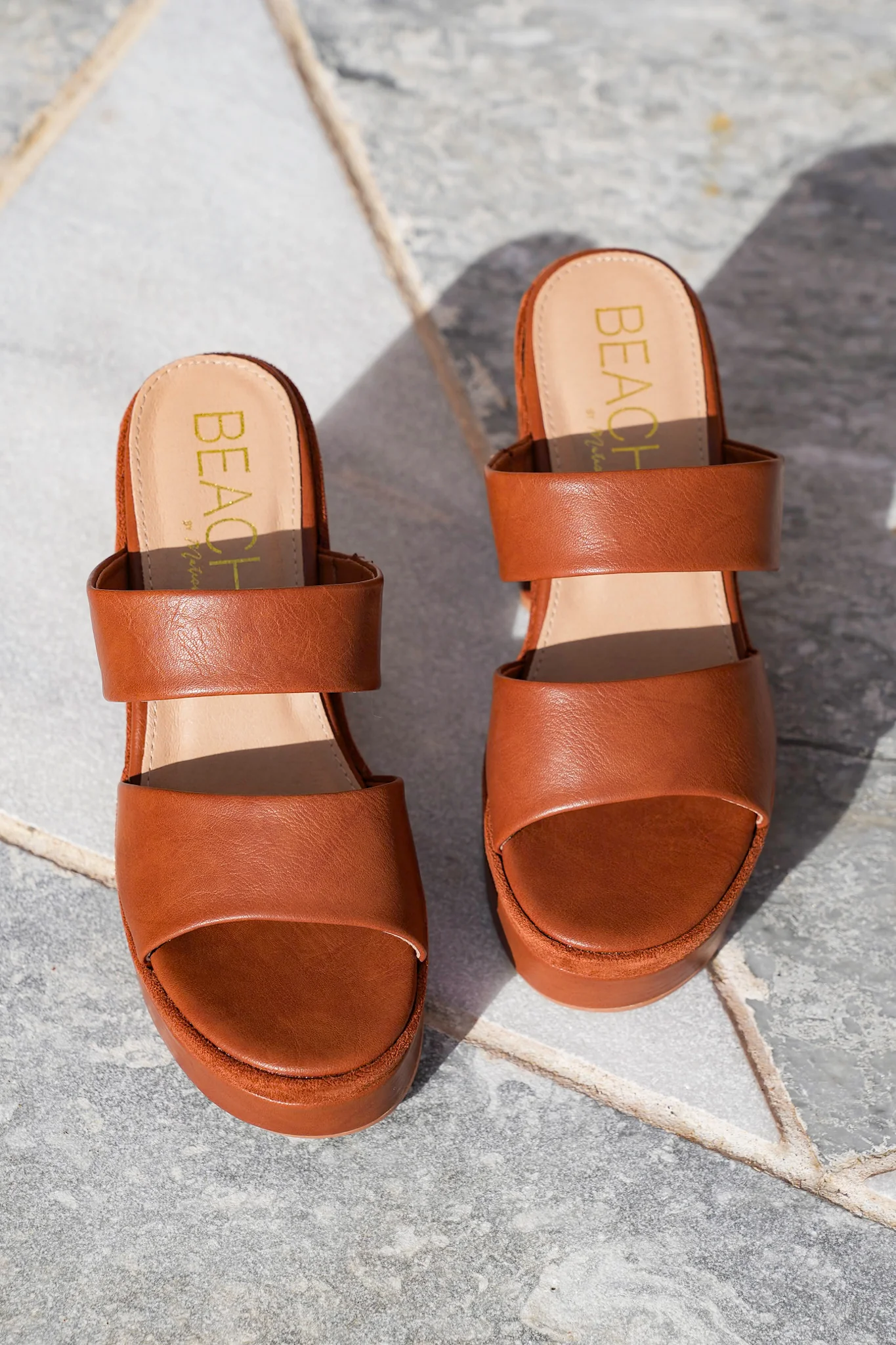 Chunky Block Heel Platform Sandal with Double Strap - Image 5