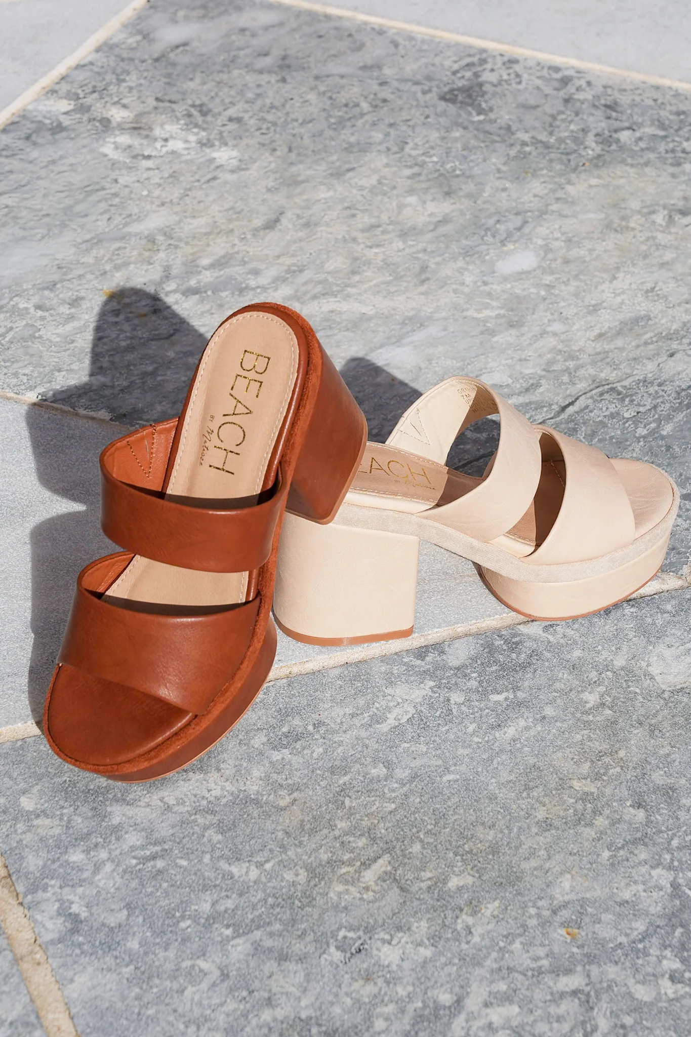 Chunky Block Heel Platform Sandal with Double Strap - Image 9