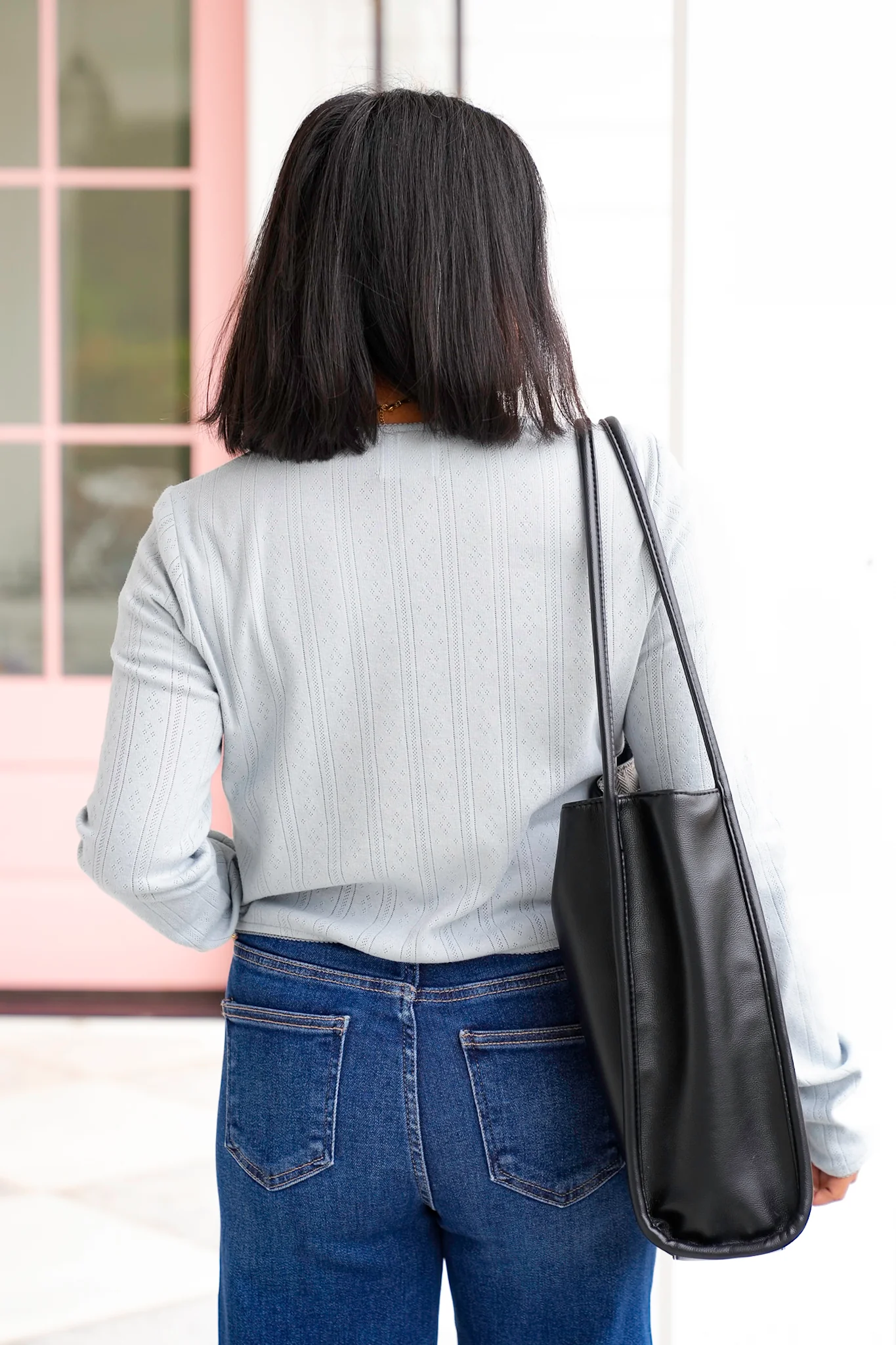 Cotton Long Sleeve Button Down Cardigan - Image 5