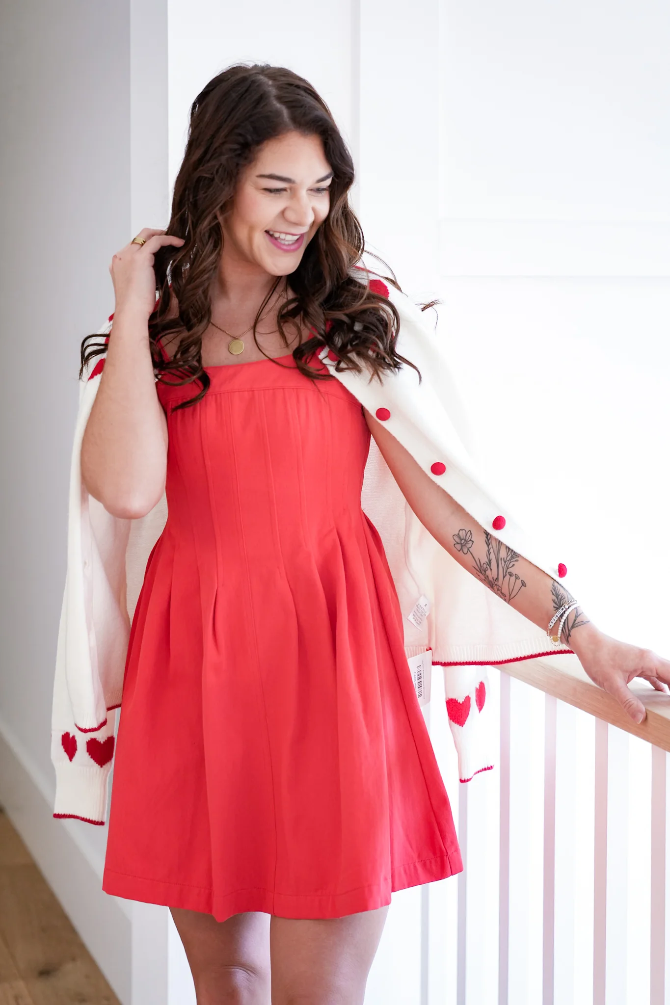 Cotton Sleeveless Pleated Mini Dresses - Image 2