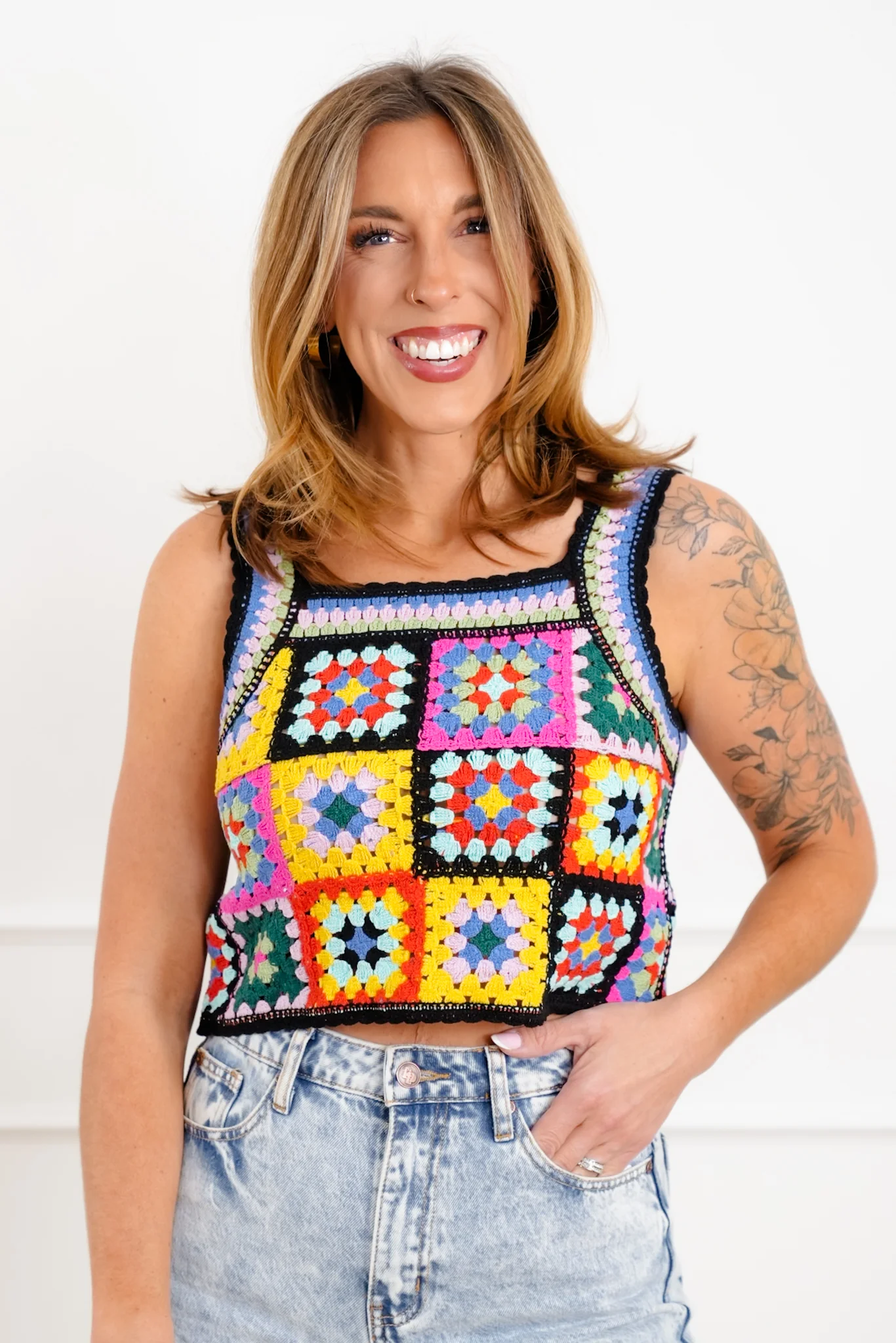 Crochet Granny Square Tank Top - Image 5