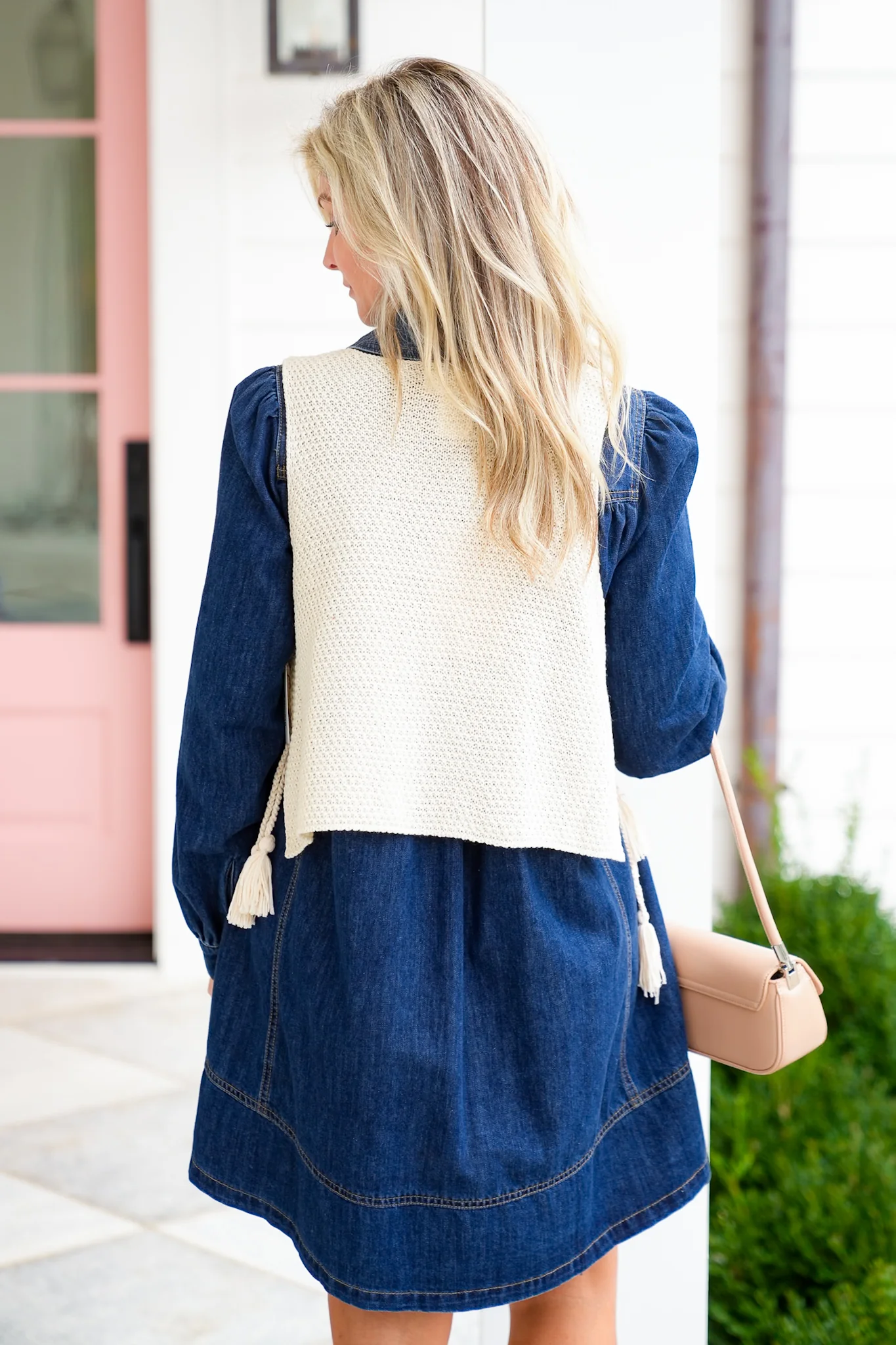 Crochet Granny Square Vest with Side Tie Tassels - Image 7