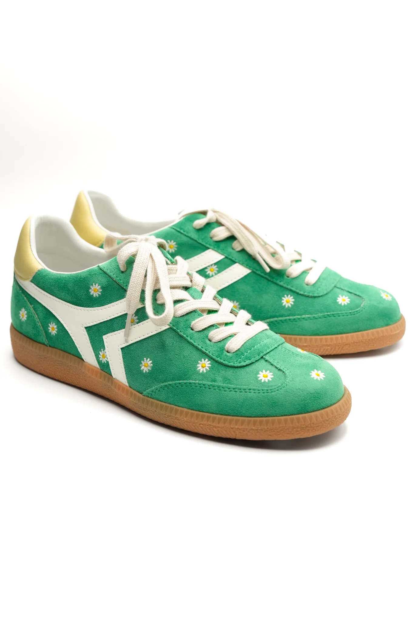 Daisy Embroidered Vegan Suede Retro Sneaker - Image 2