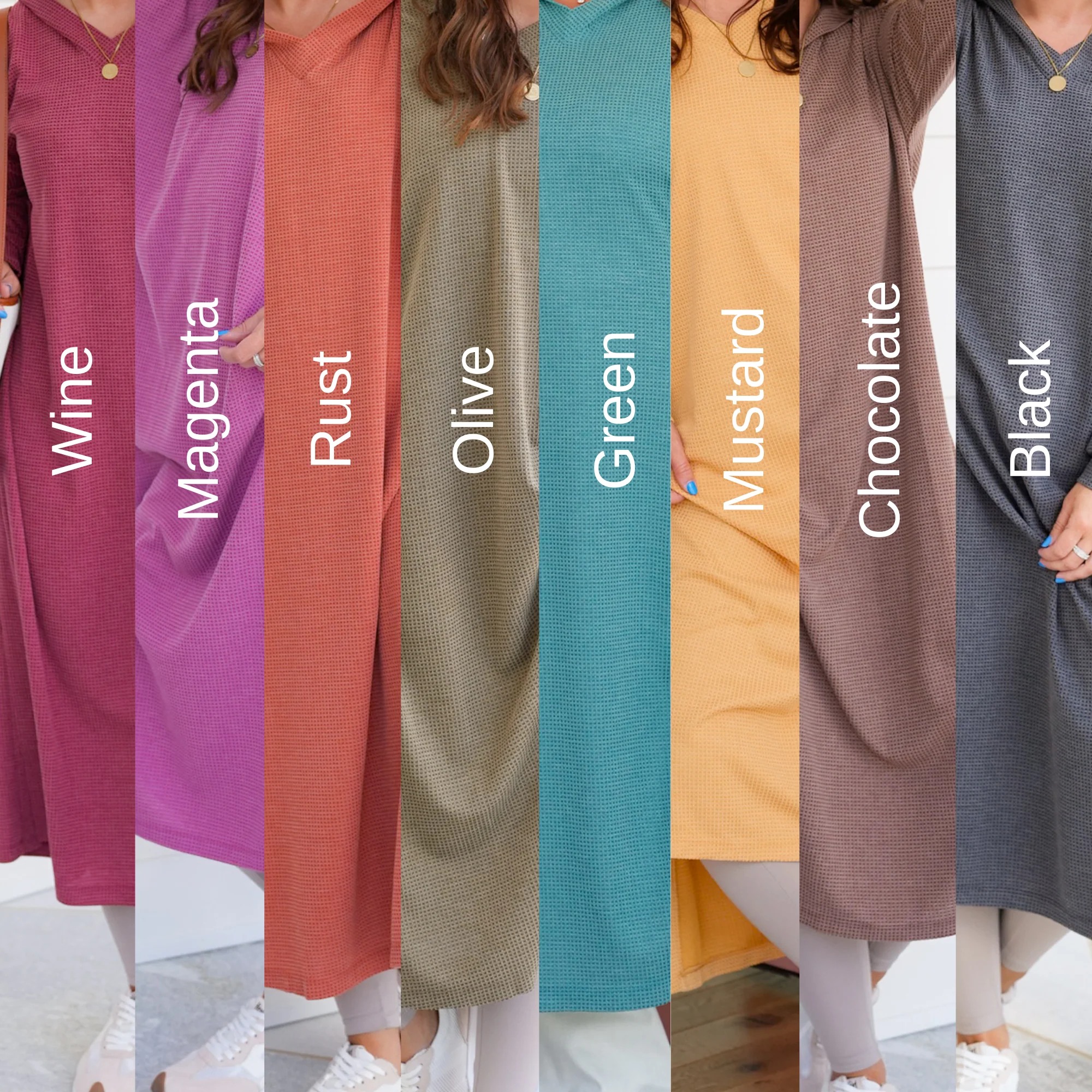 Door Buster! Plus/Reg Thermal Long Sleeve Hoodie Cardigan with Side Slits - Image 15