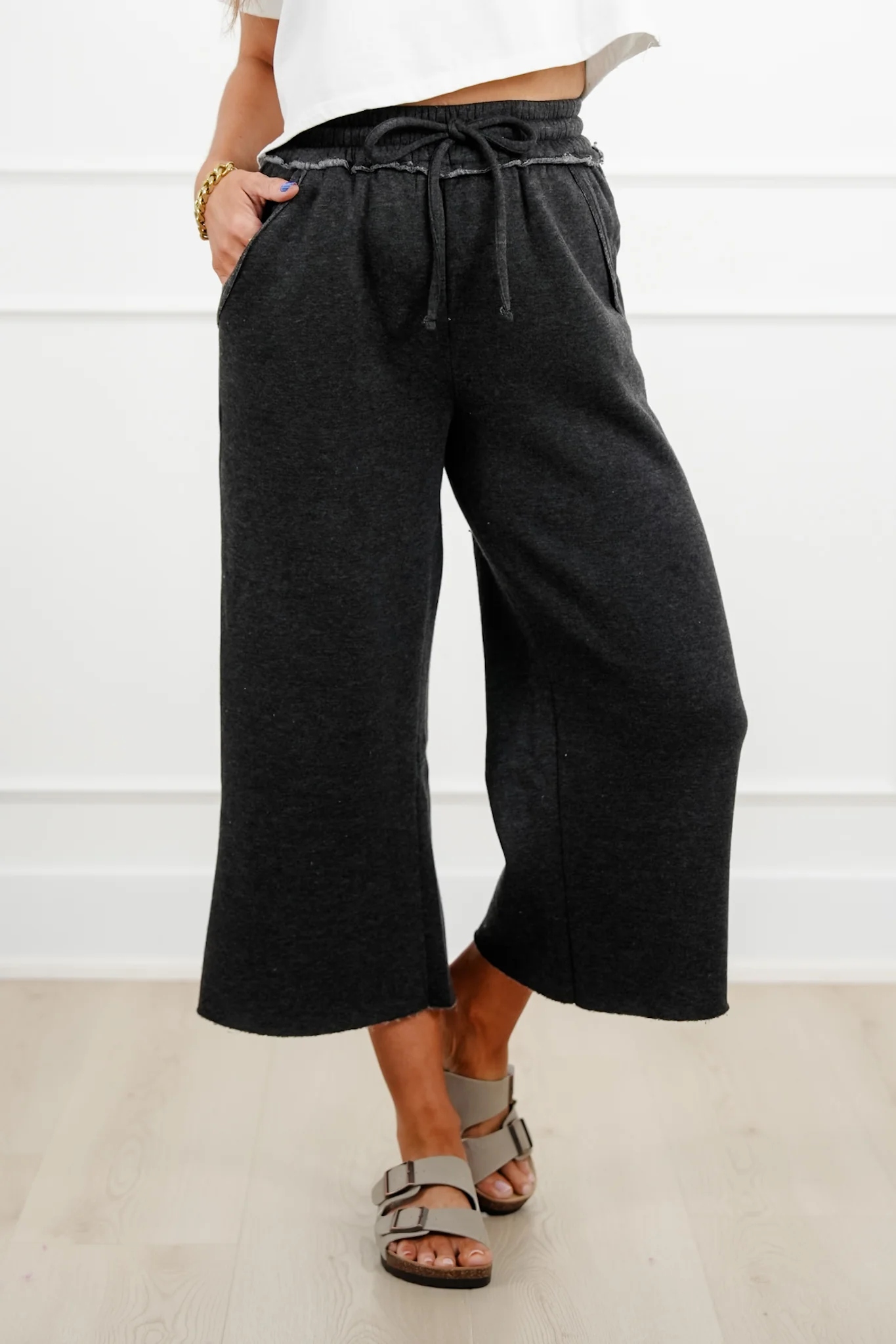 Door Buster! Zenana Acid Wash Fleece Palazzo Sweatpants with Pockets - Image 6