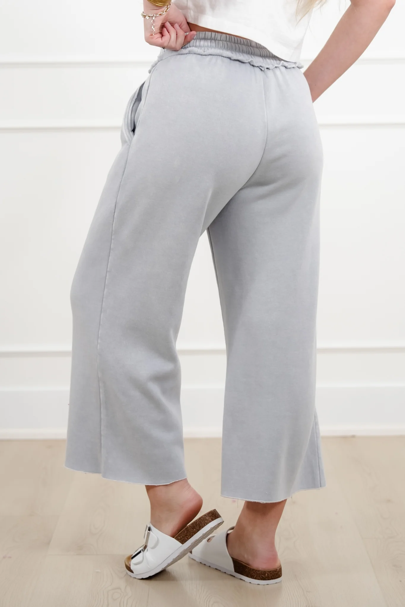 Door Buster! Zenana Acid Wash Fleece Palazzo Sweatpants with Pockets - Image 8