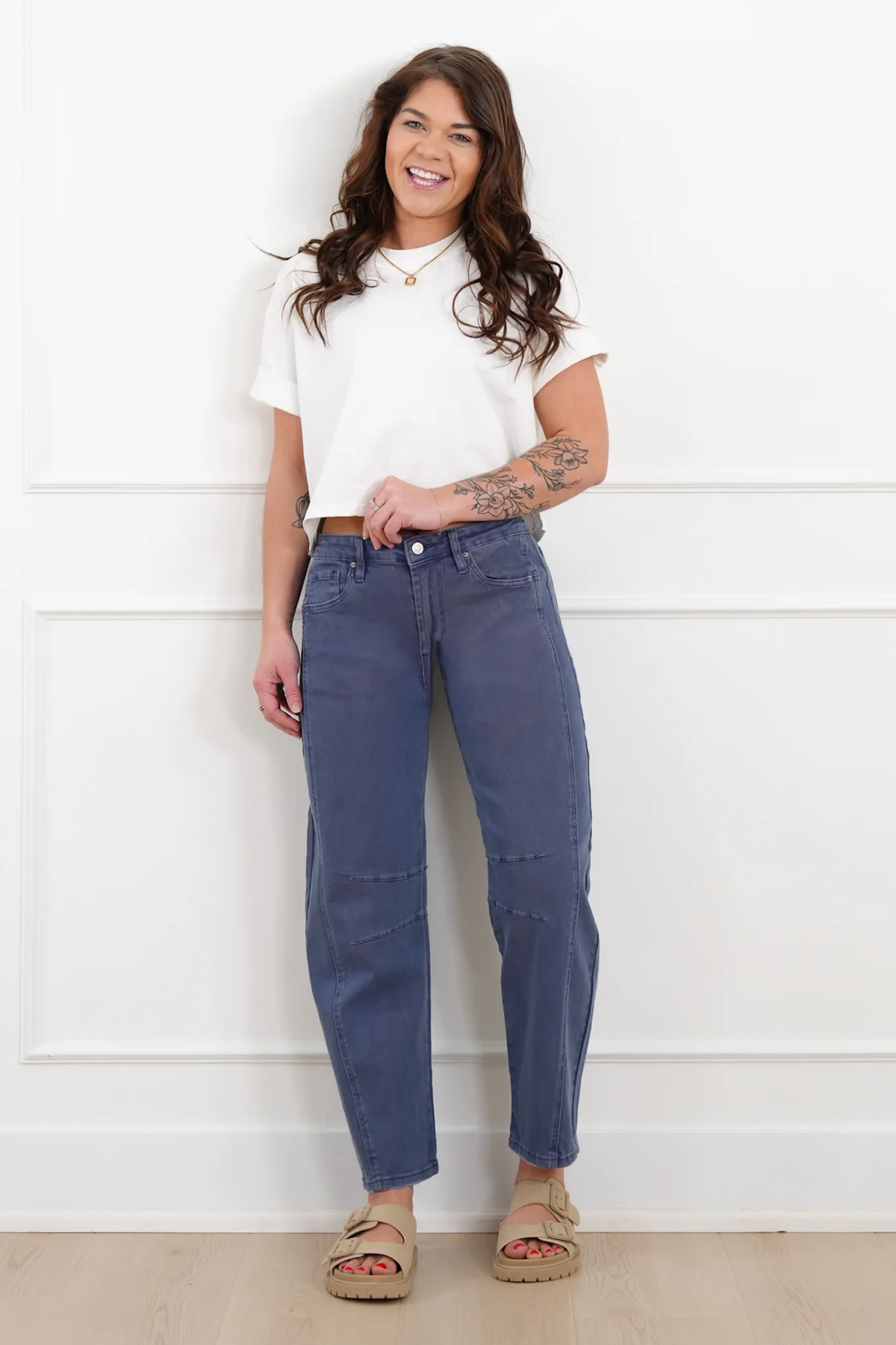 Door Buster! Zenana Barrel Leg Color Denim Pants - Image 7