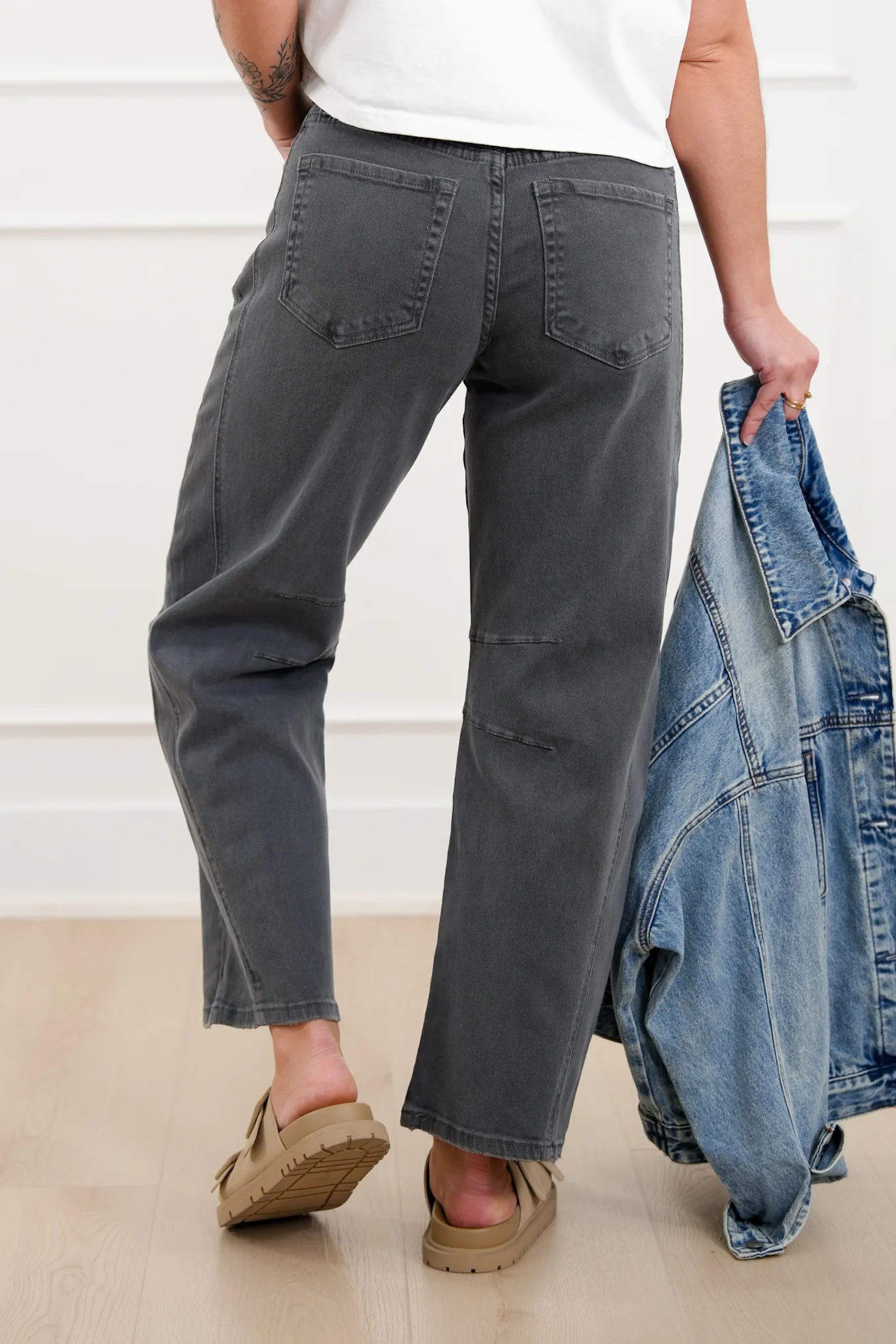 Door Buster! Zenana Barrel Leg Color Denim Pants - Image 9