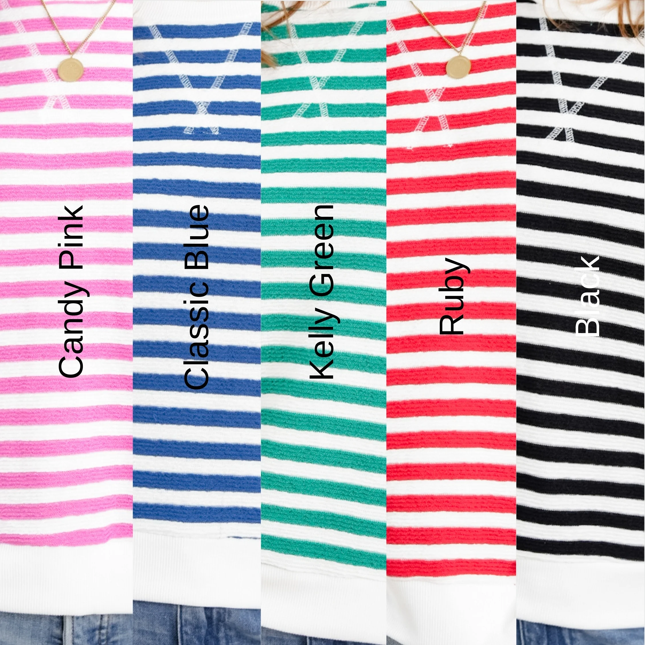 Door Buster! Zenana Textured Striped Pullover - Image 10