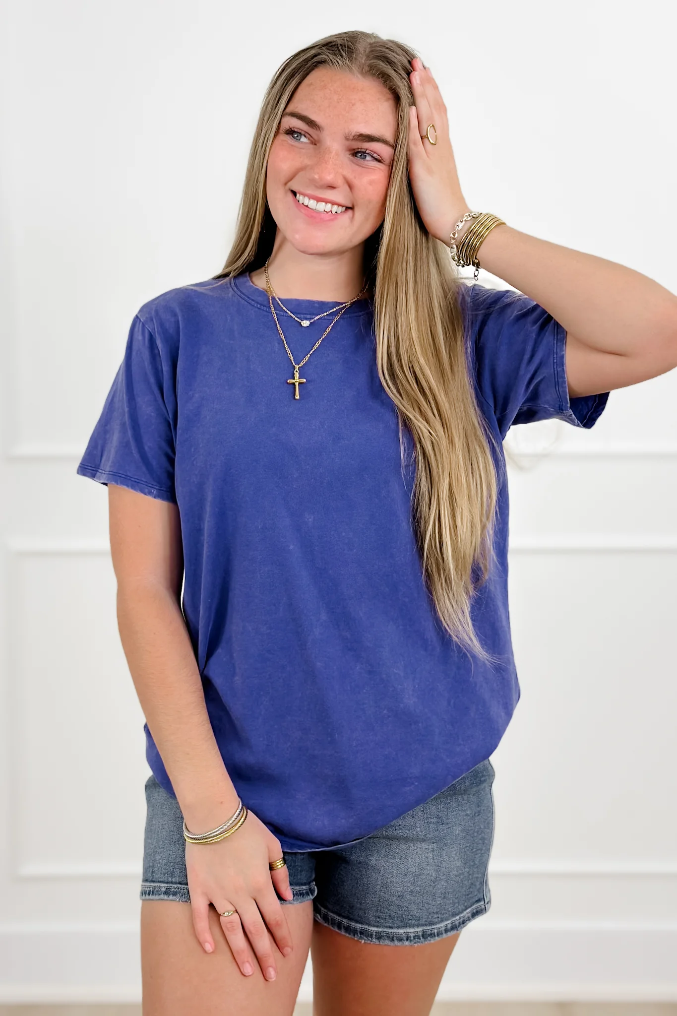 Door Buster! Zenana Washed Short Sleeve Top - Image 2