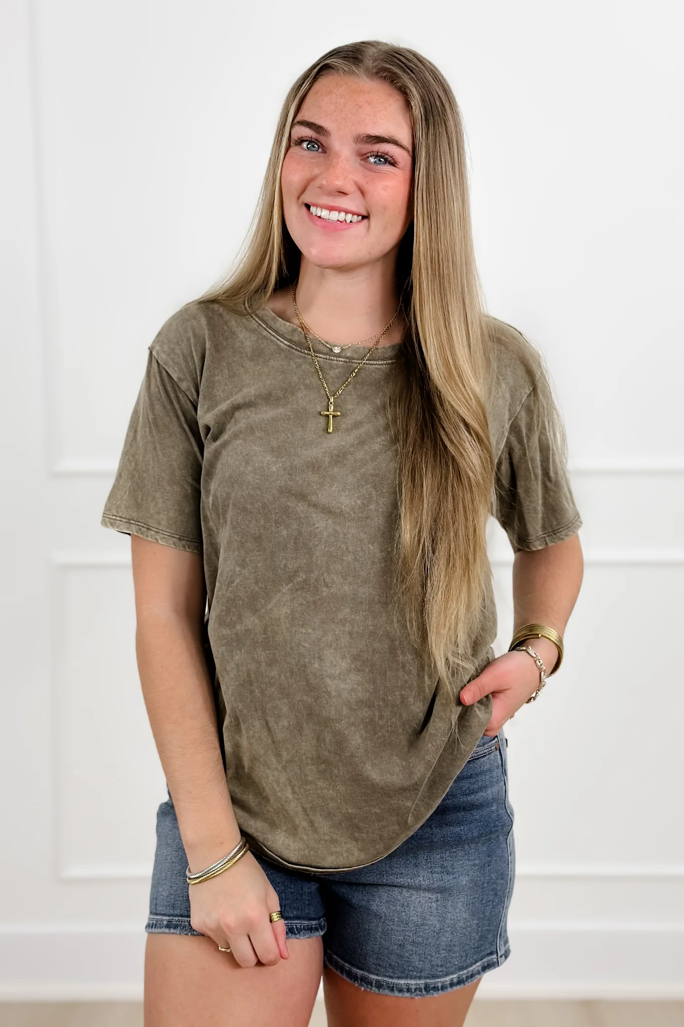 Door Buster! Zenana Washed Short Sleeve Top - Image 8