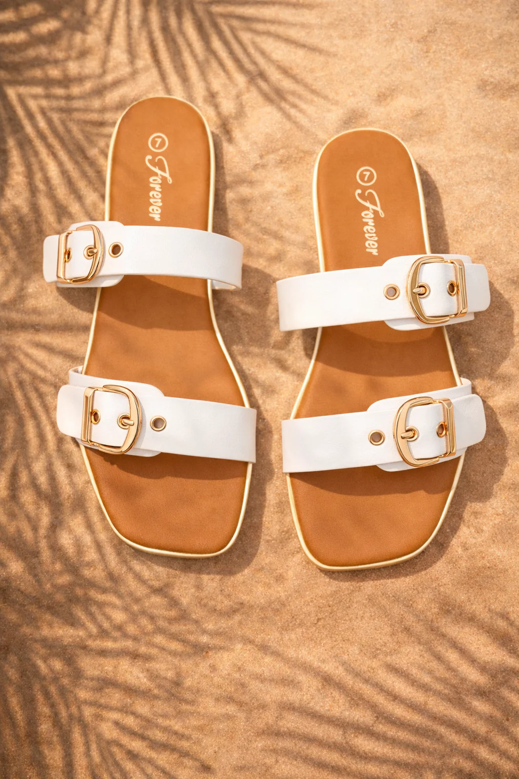 Double Buckle Strap Slide Sandal - Image 2