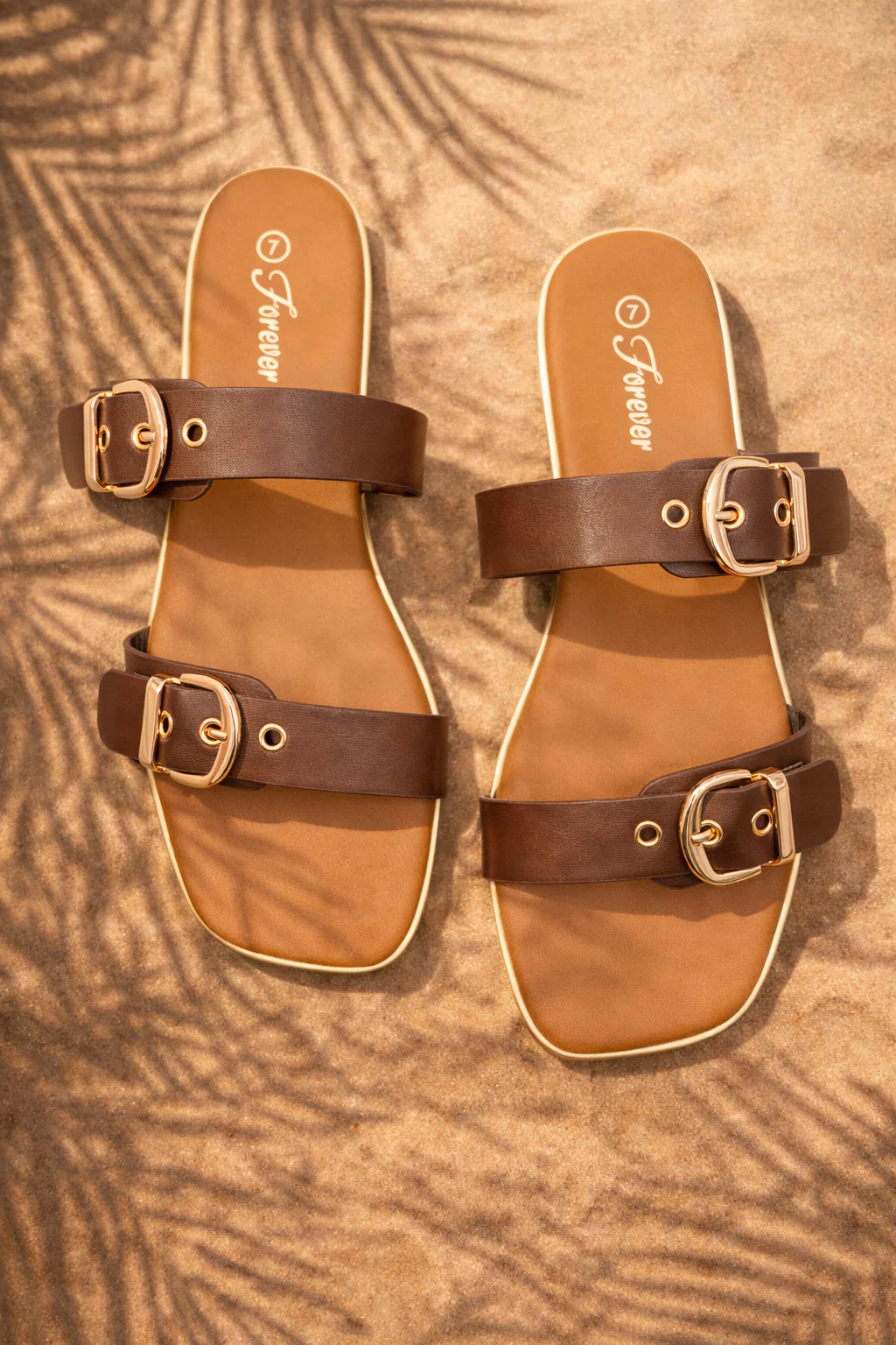 Double Buckle Strap Slide Sandal - Image 4