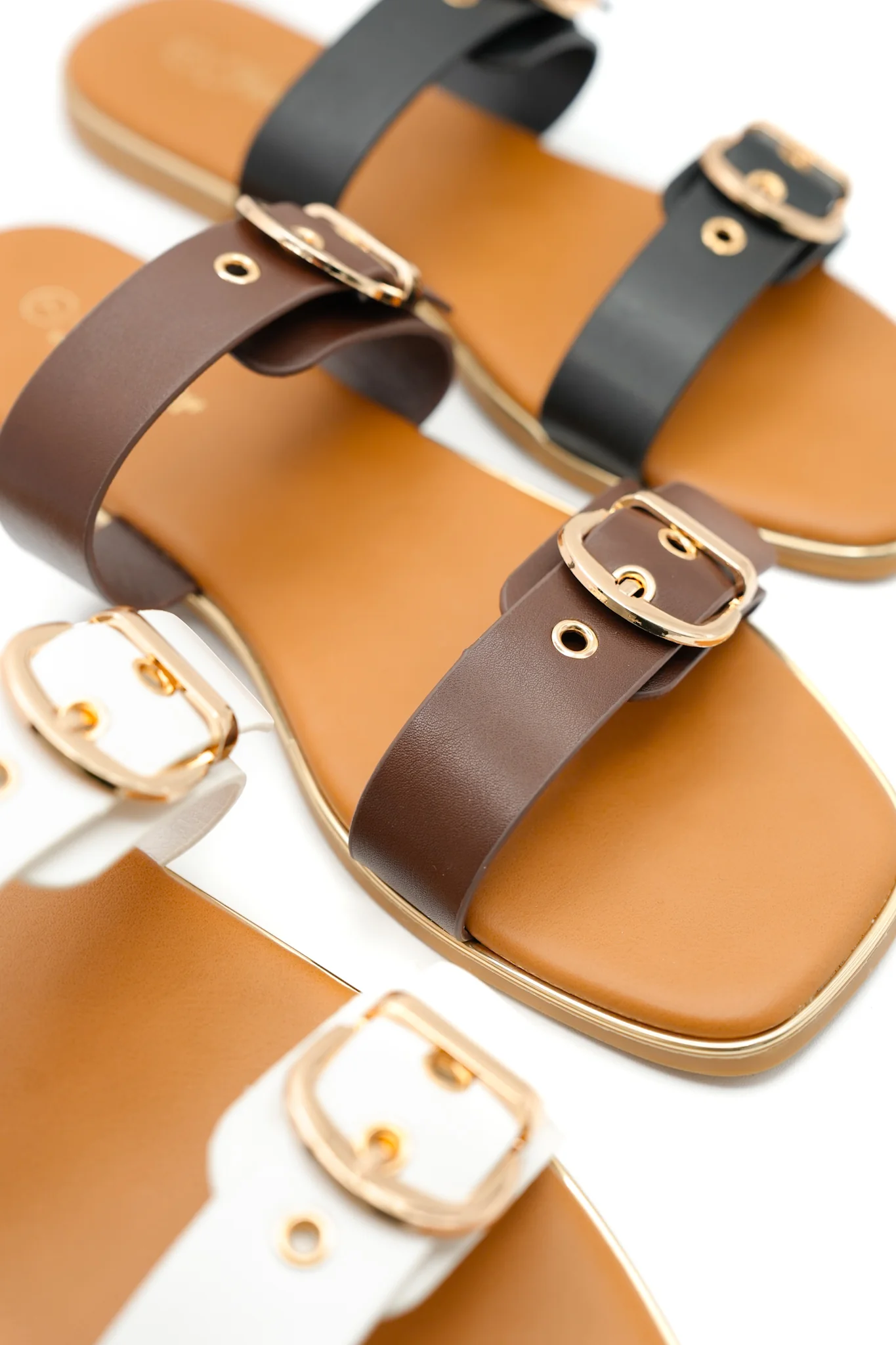Double Buckle Strap Slide Sandal - Image 5