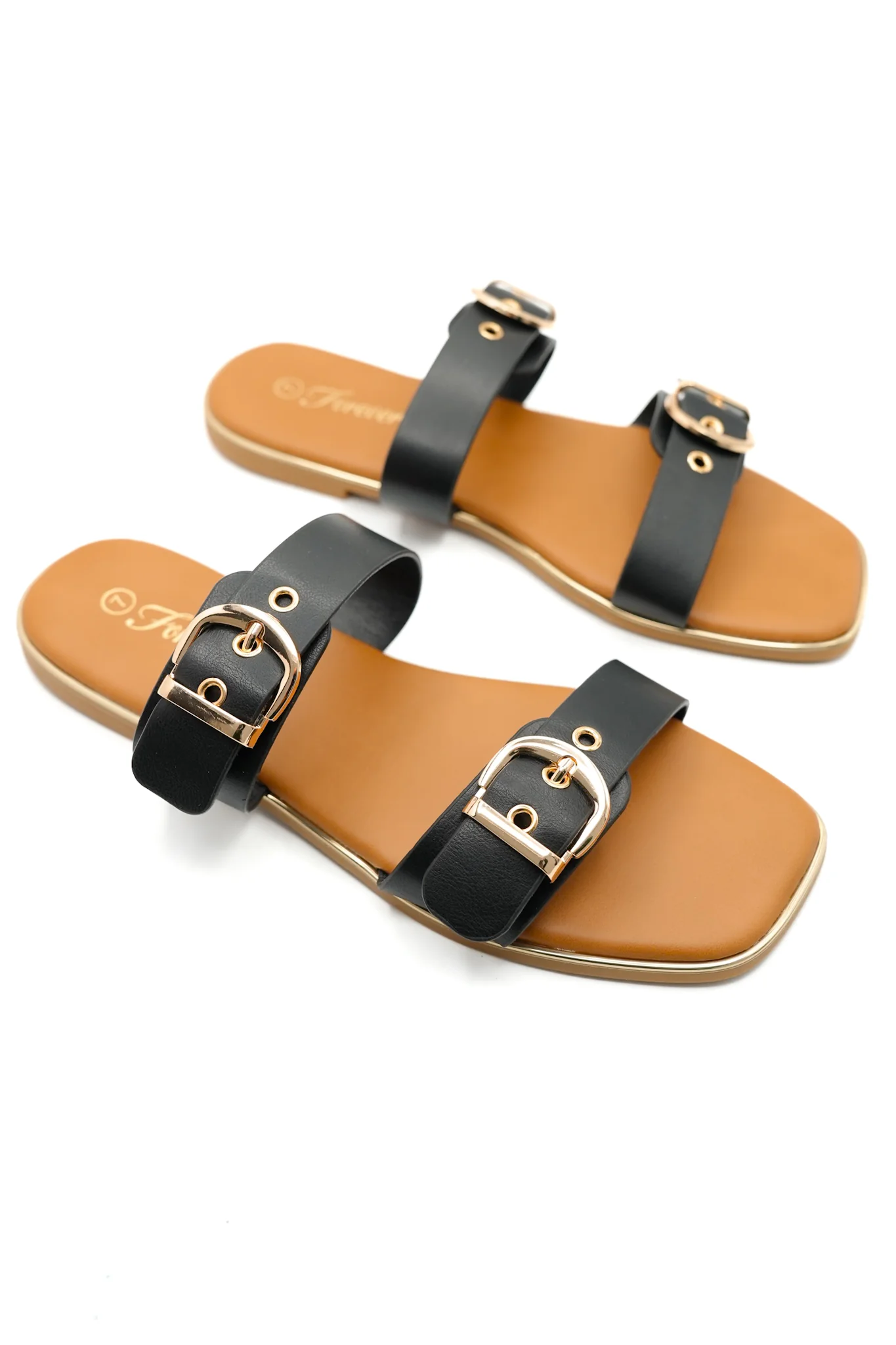 Double Buckle Strap Slide Sandal - Image 7