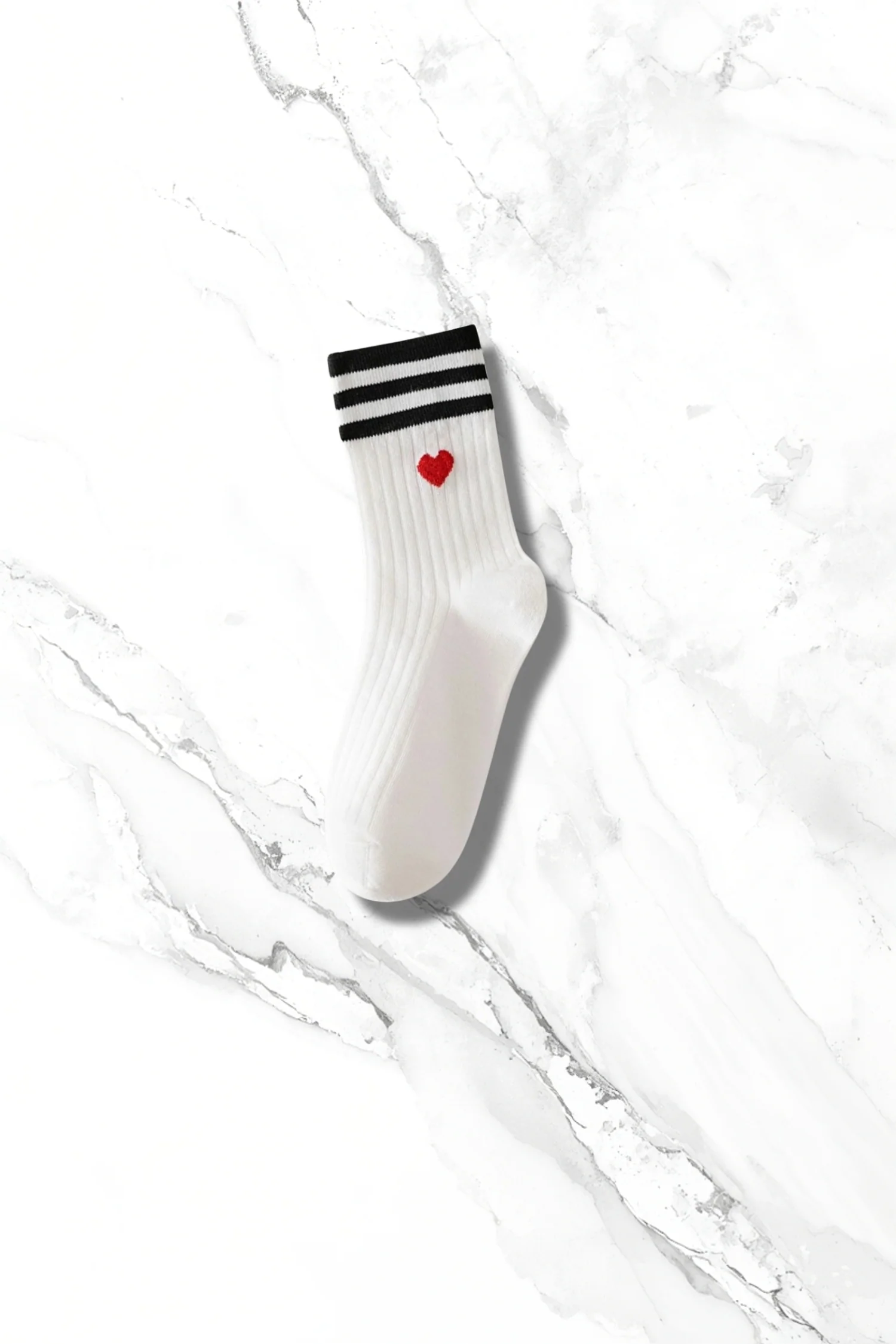 Double Stripe Print Crew Socks - Image 3