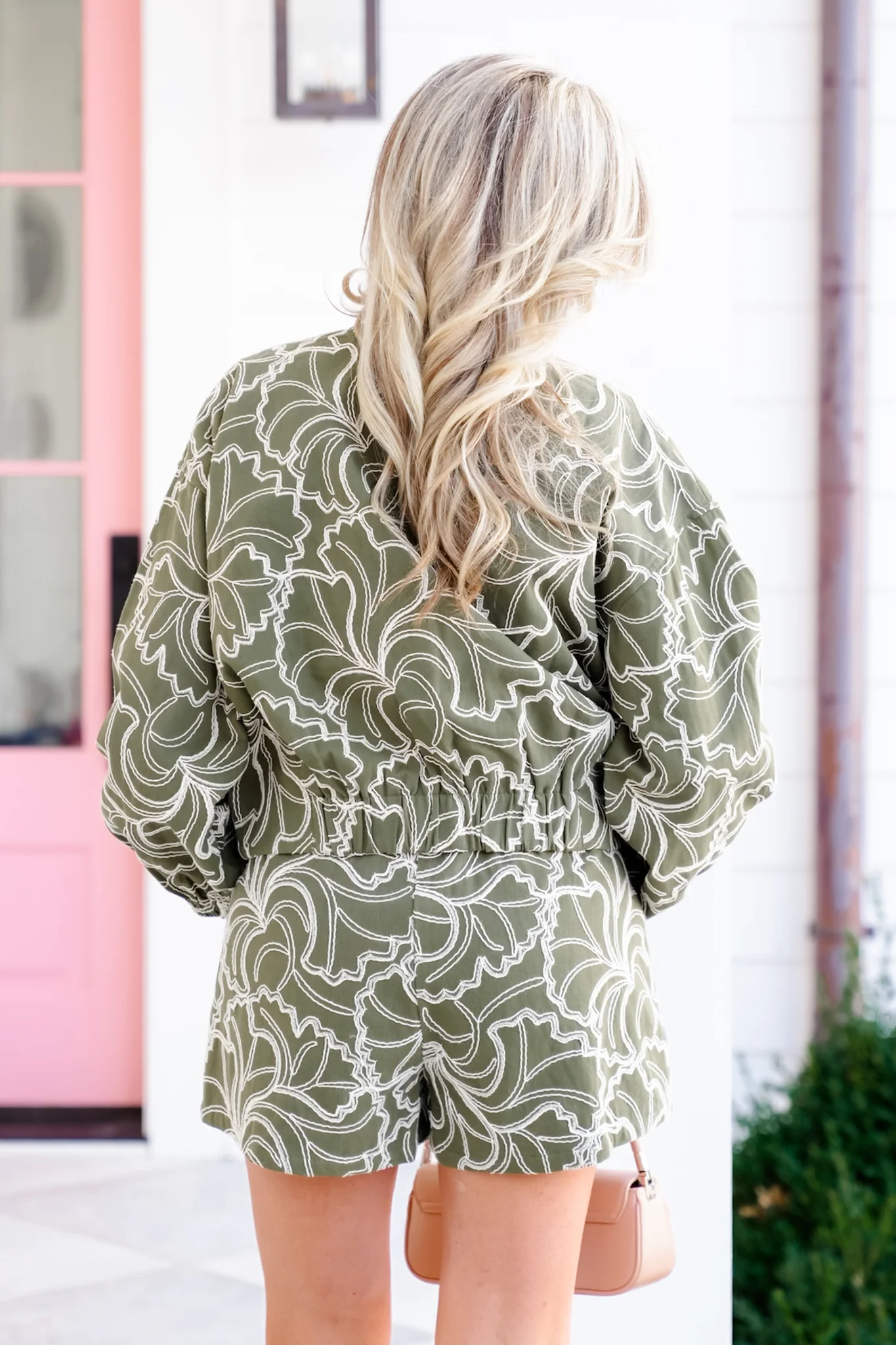 Floral Embroidered Long Sleeve Zip Up Jacket - Image 3