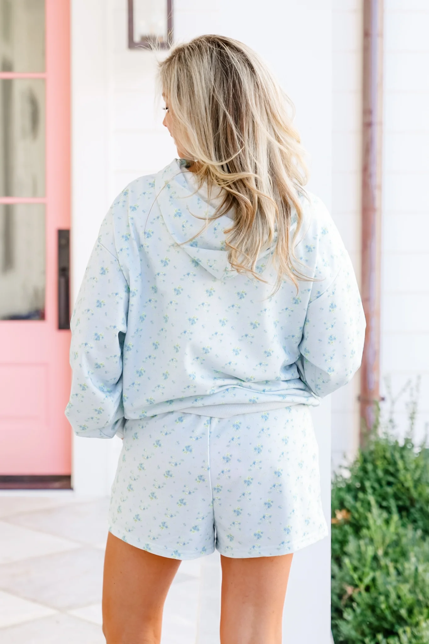 Floral Print Long Sleeve Top and Short Lounge Set - Image 8