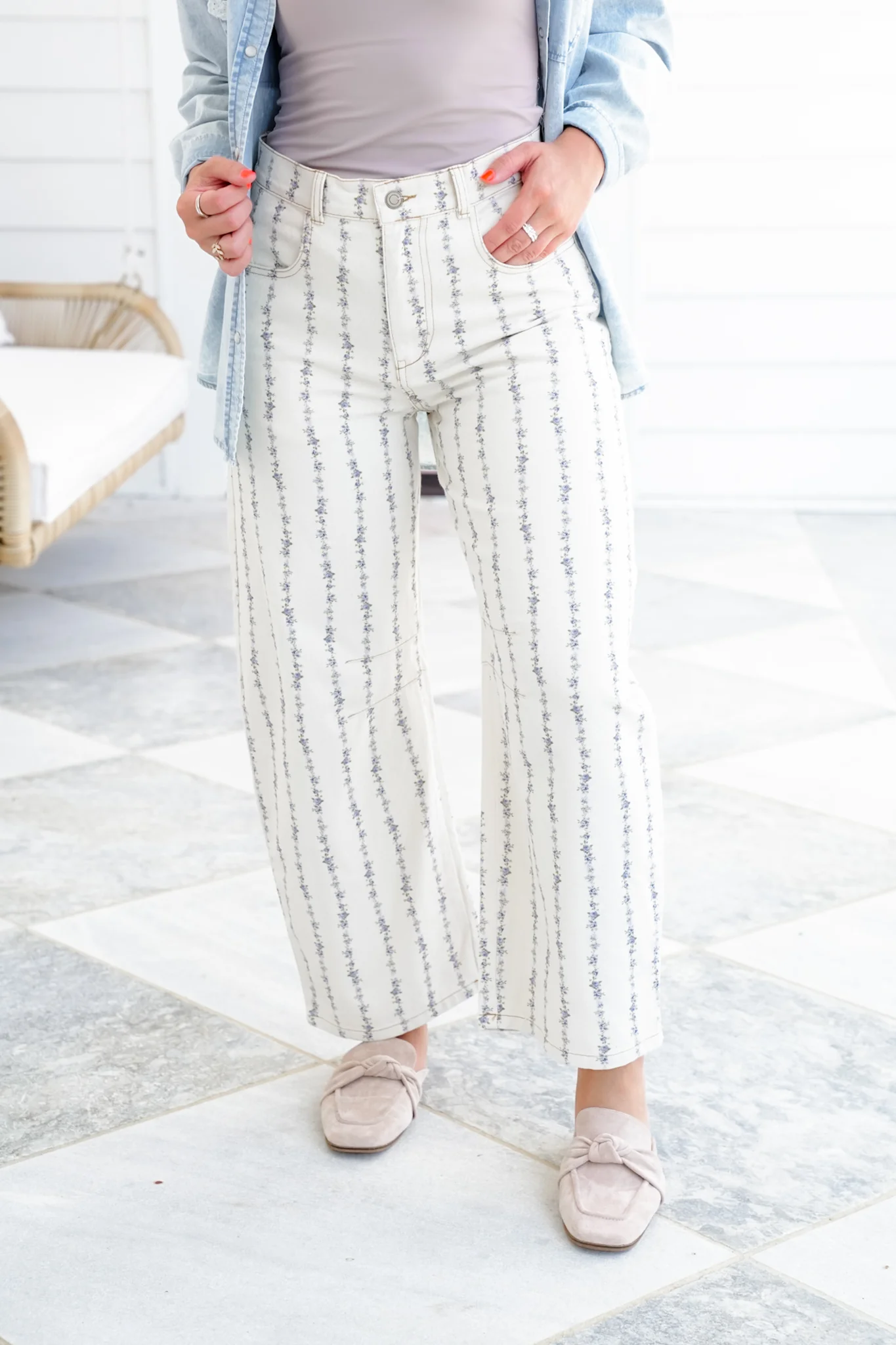 Restock! Floral Print Relaxed Barrel Pants - Image 6