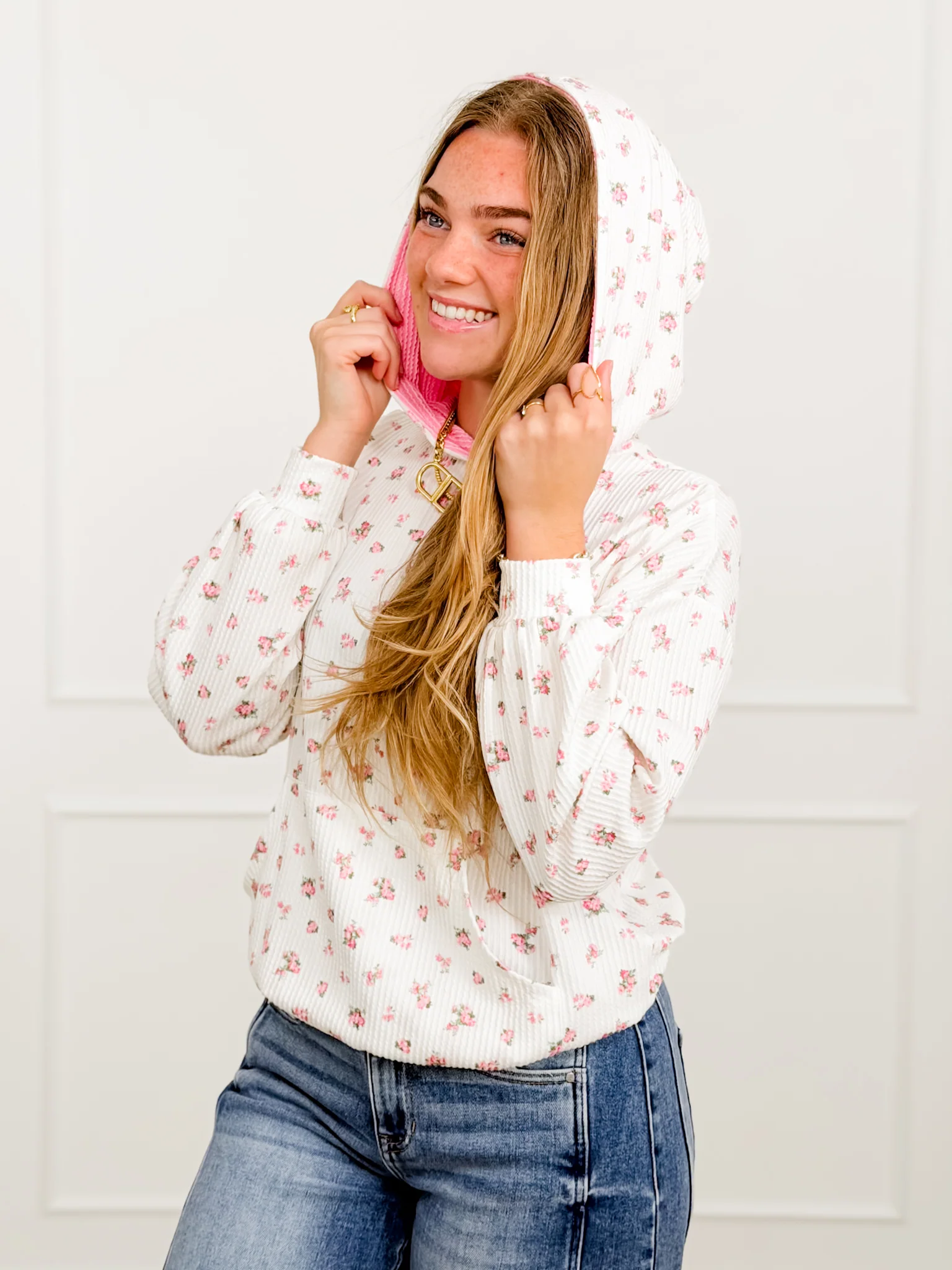 Floral Print Urban Ribbed Long Sleeve Top - Image 6