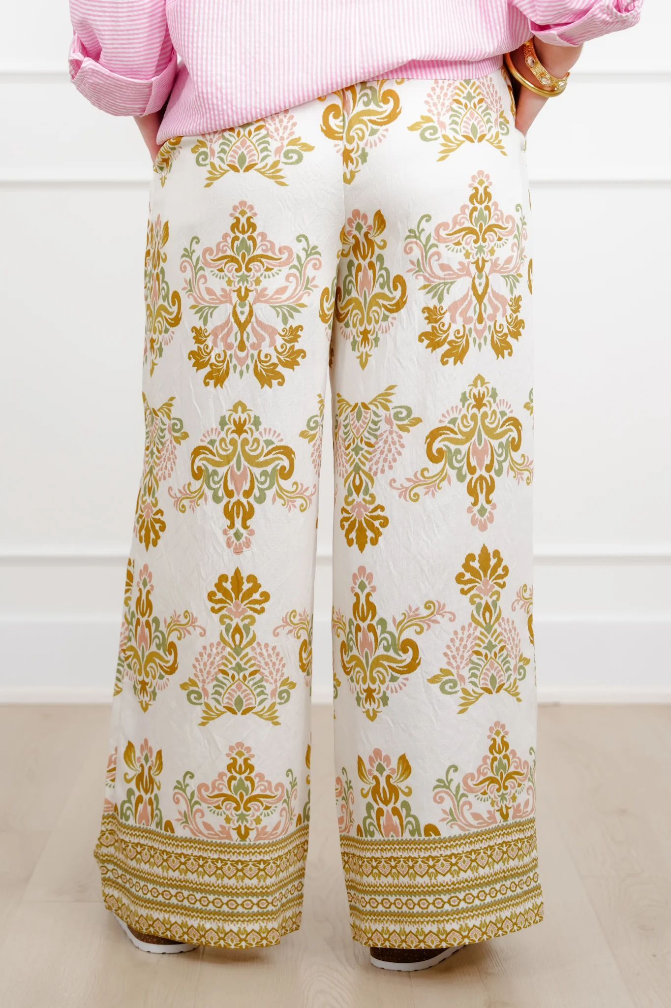 Floral Print Wide Leg Palazzo Pants - Image 5
