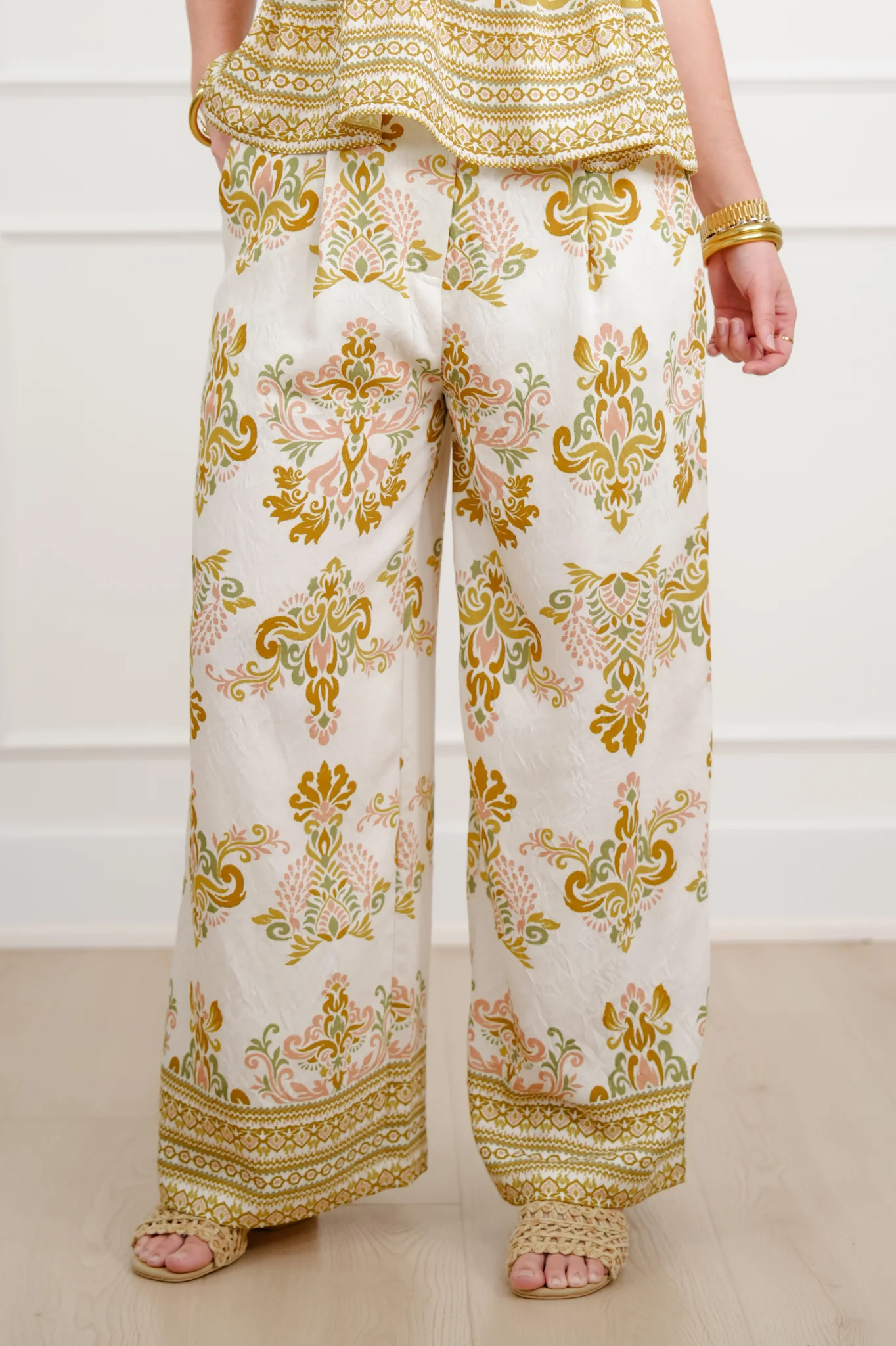 Floral Print Wide Leg Palazzo Pants - Image 6