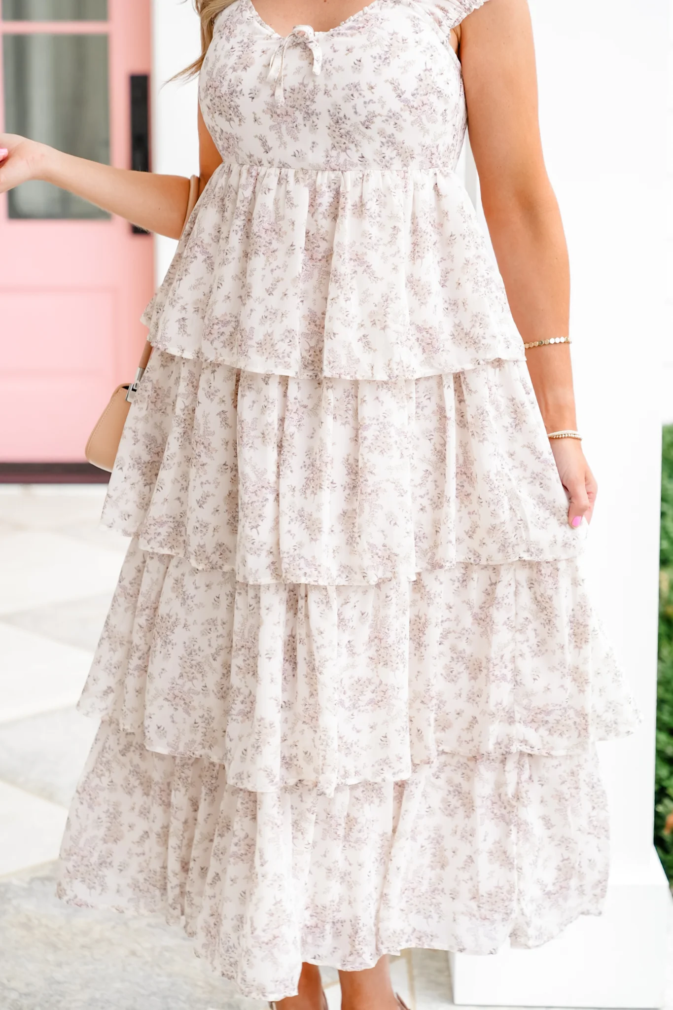 Floral Sleeveless Tiered Midi Dress - Image 5