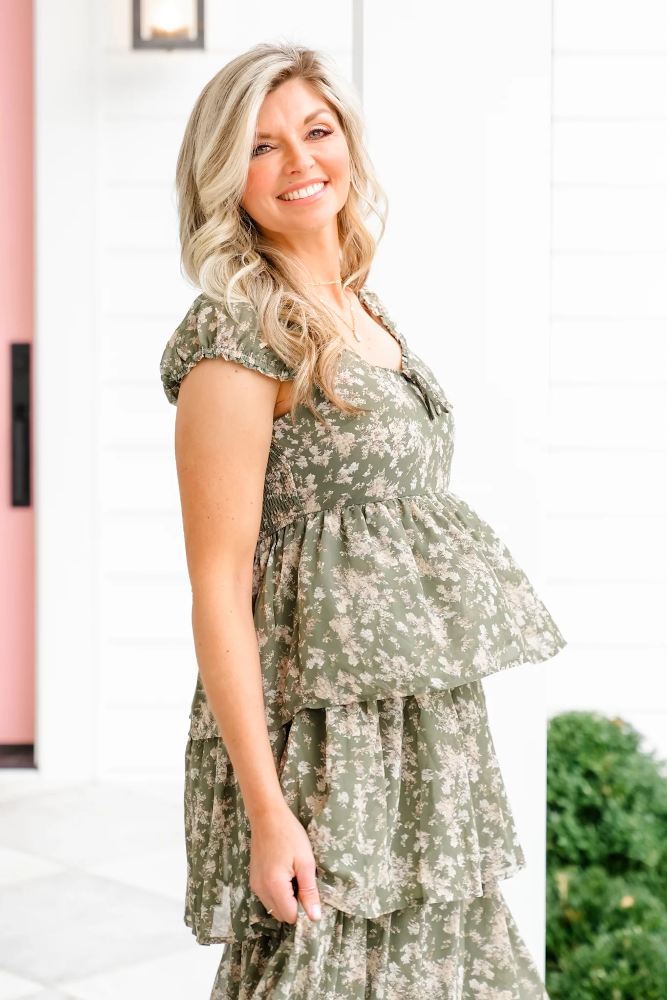 Floral Sleeveless Tiered Midi Dress - Image 6