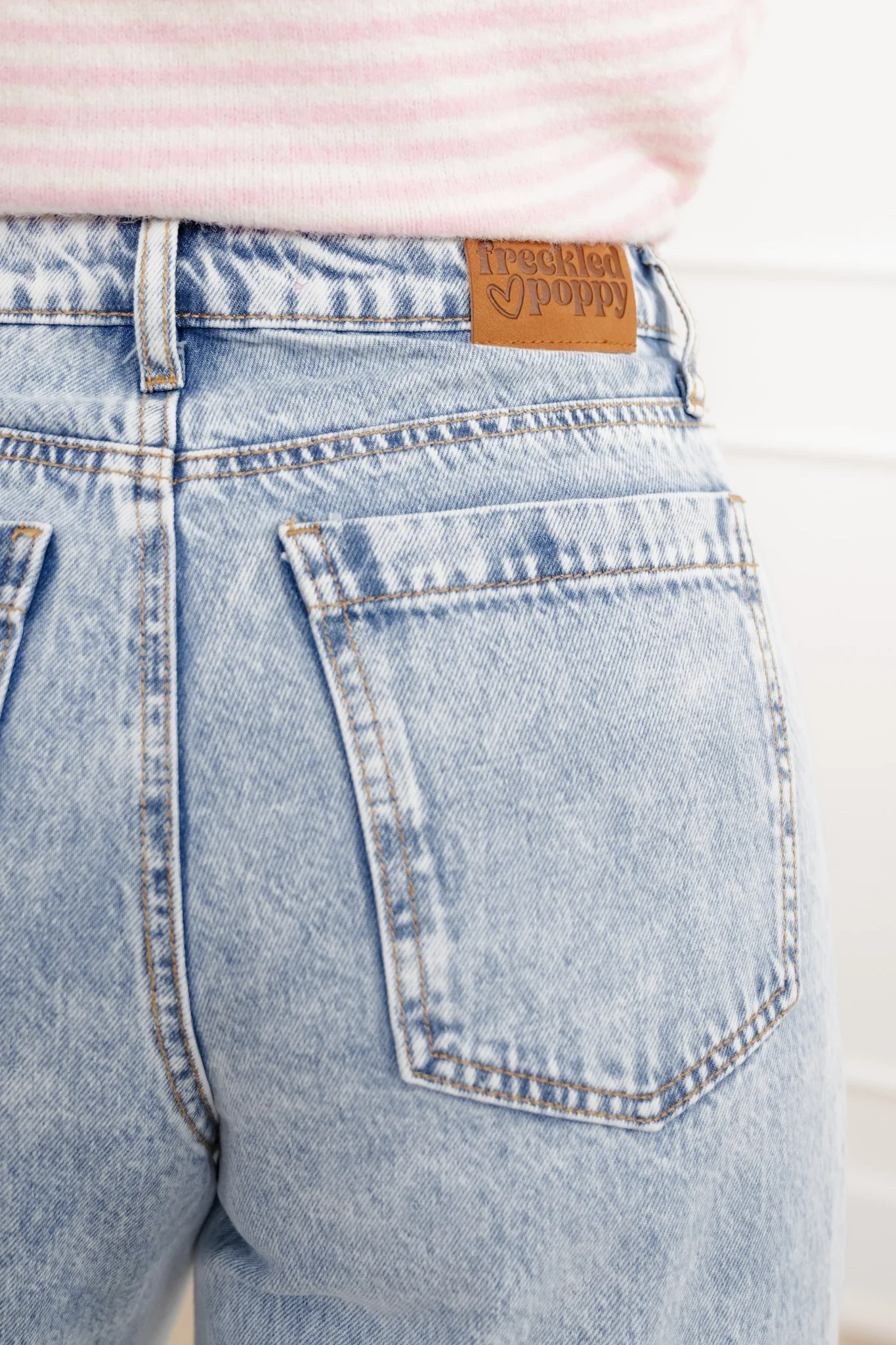 Freckled Poppy Multi-Inseam "The Lennon" High Rise Baggy Wide Leg Jean - Image 4