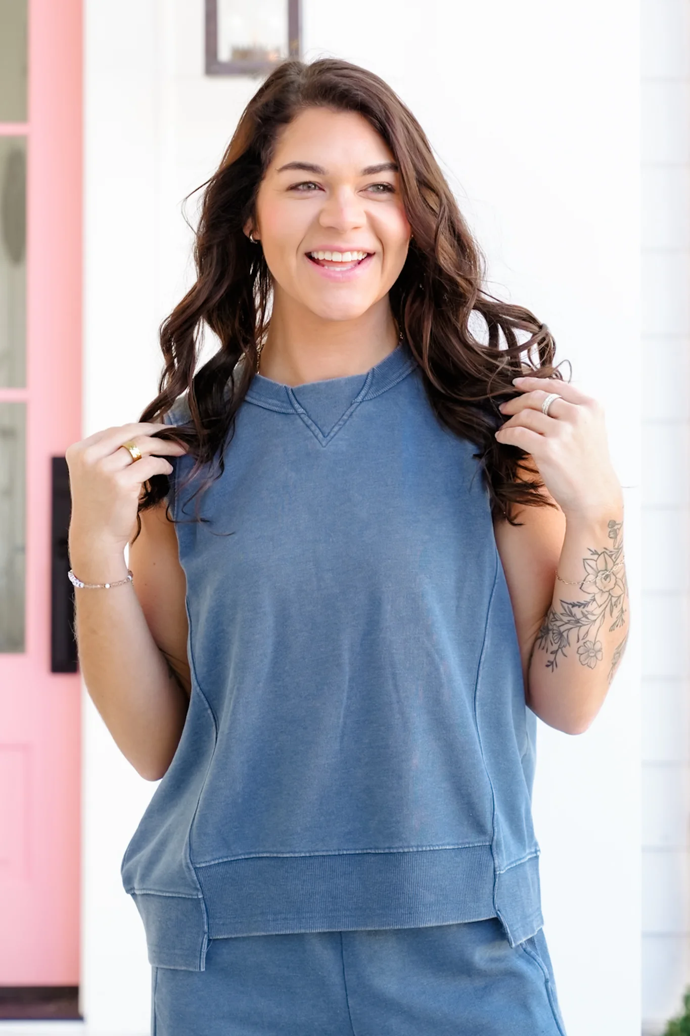 French Terry Sleeveless Top - Image 3