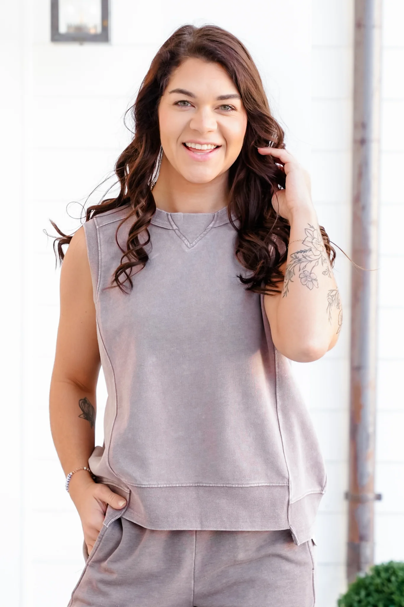 French Terry Sleeveless Top - Image 5