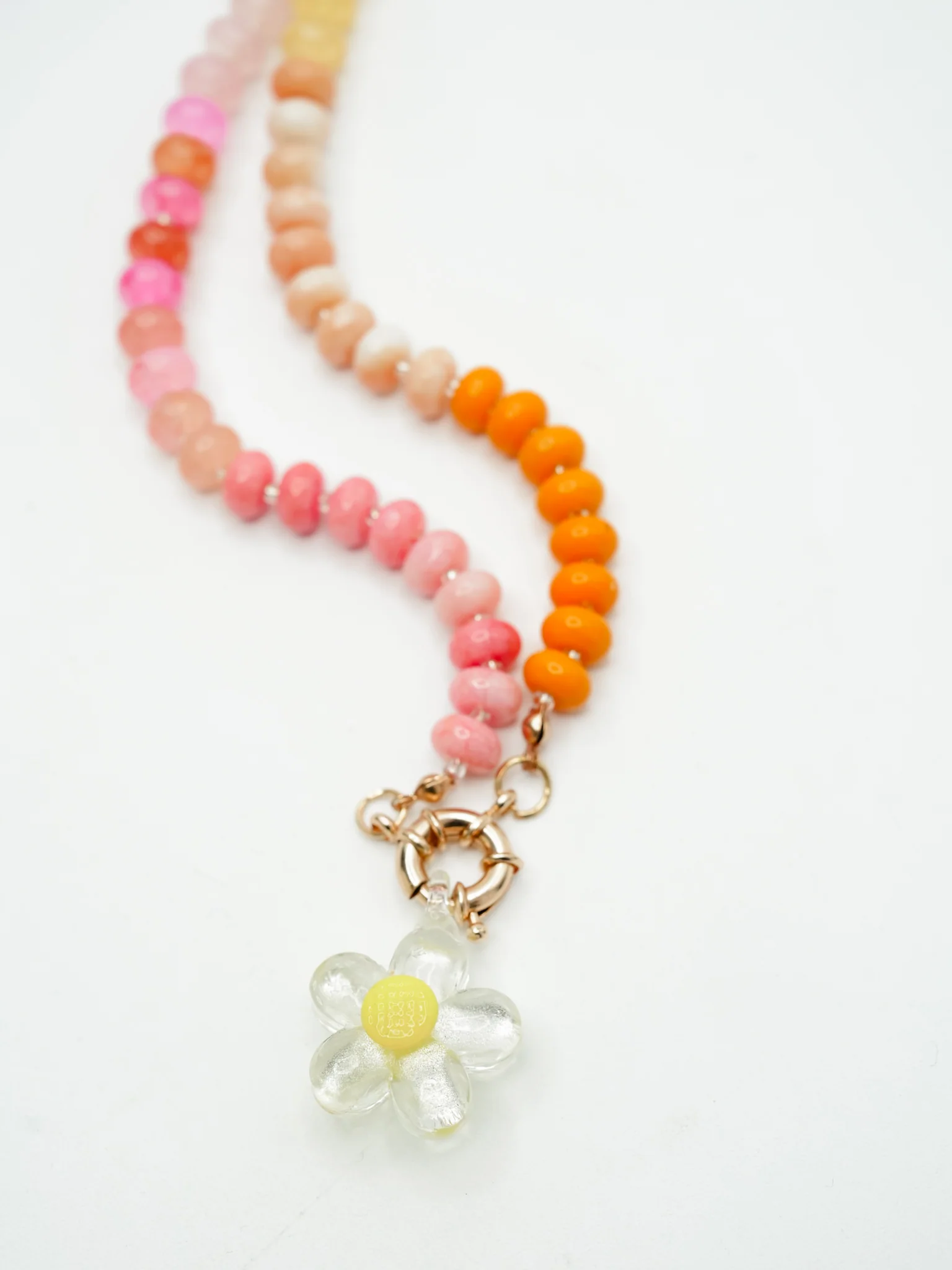 Gemelli Happy Flower Clear Necklace - Image 2
