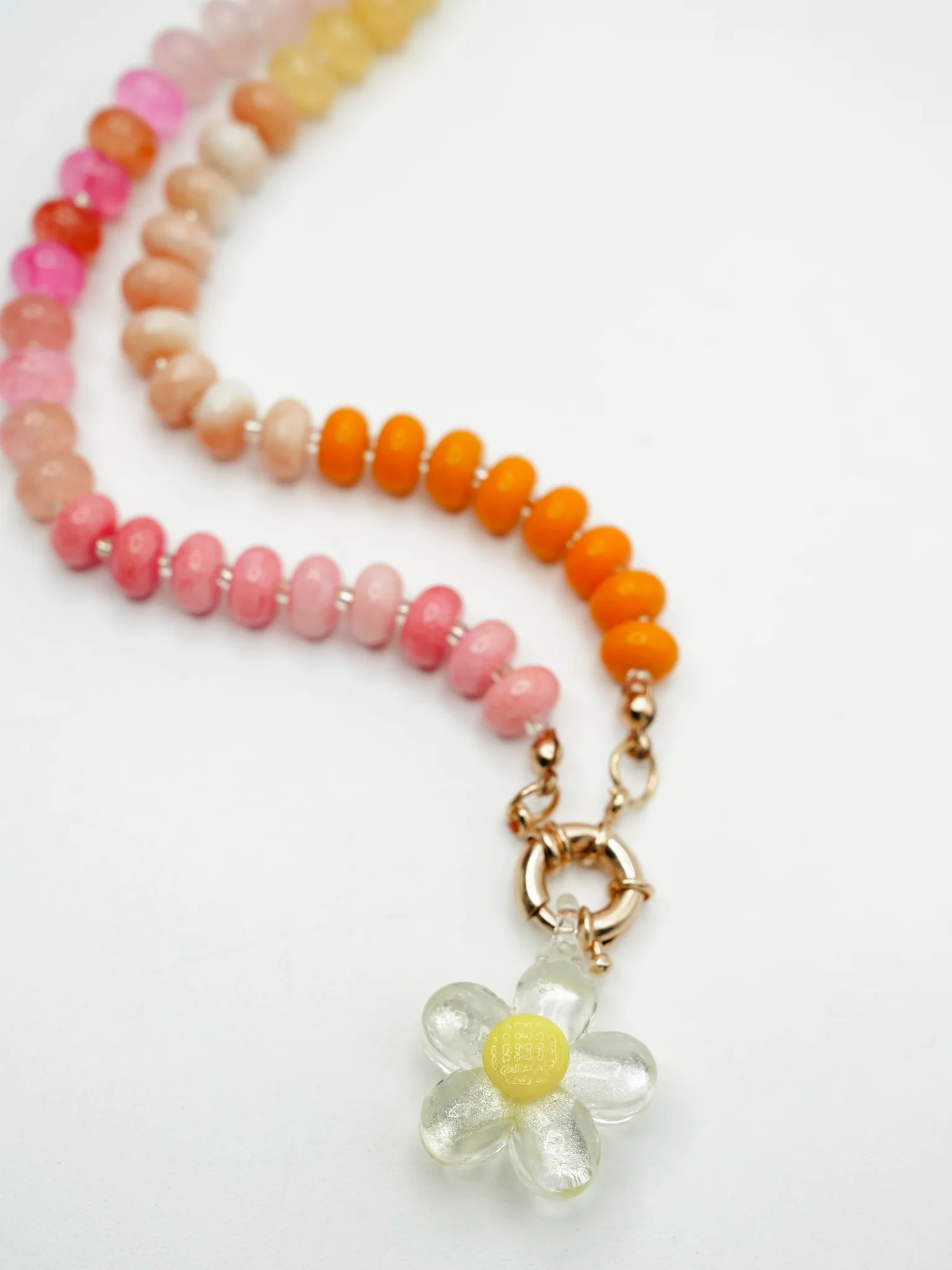 Gemelli Happy Flower Clear Necklace - Image 3