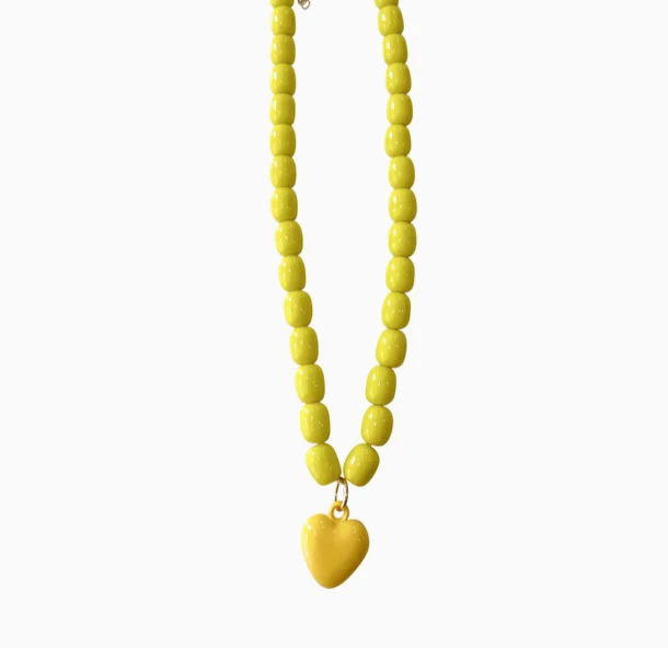 Gemelli Tyler Beaded Heart Charm Necklace - Image 4