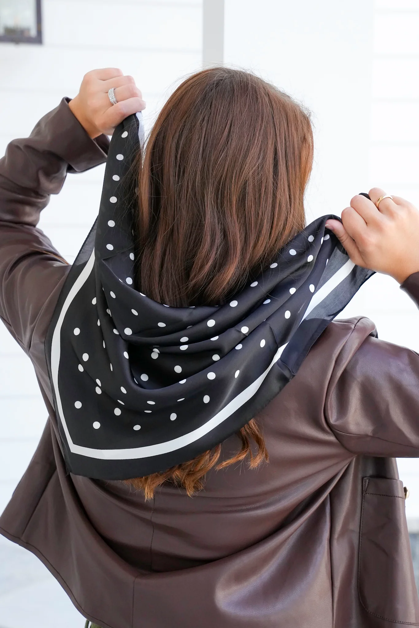 German Fuentes Dotted Pattern Small Scarf - Image 6
